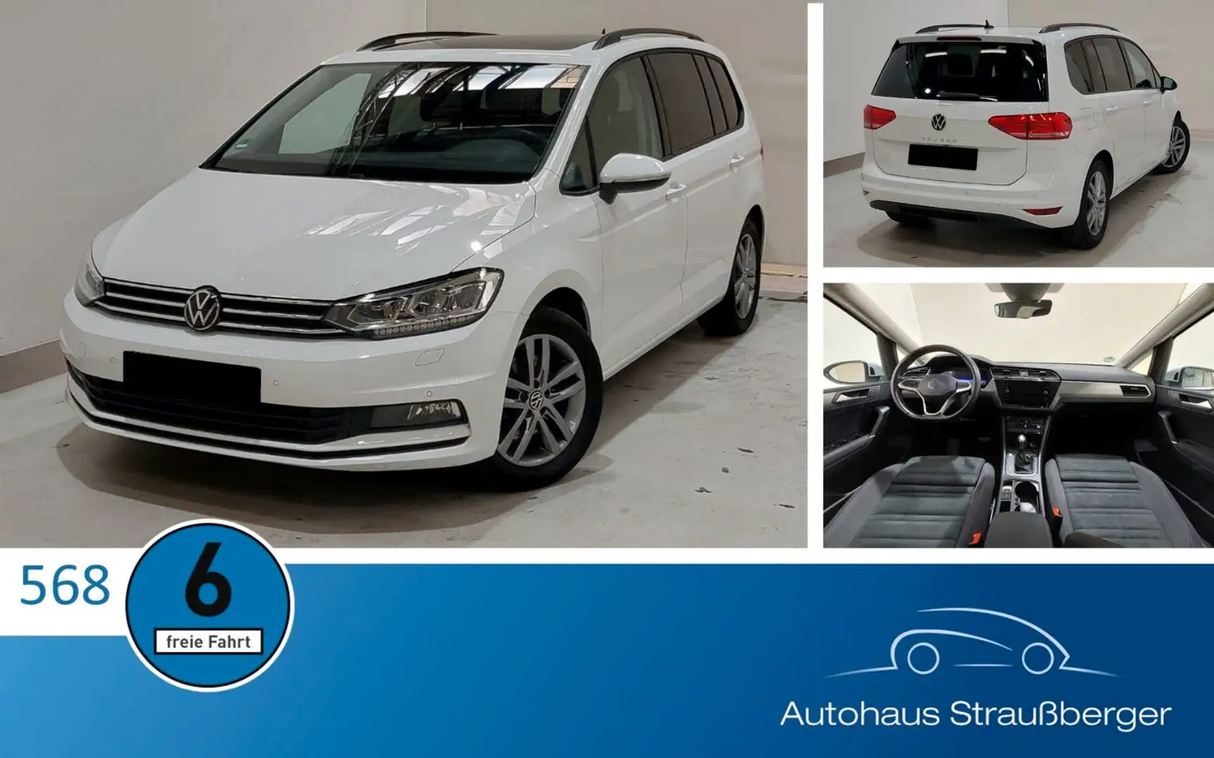 Volkswagen Touran Comfortline ACC RFK PANO 7-Sitz Massage Weiß - 1