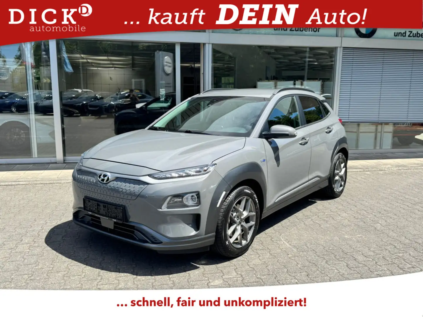 Hyundai KONA Elektro Style NAVI+LED+SHZ+KAMERA+ACC+DAB+ Grijs - 1