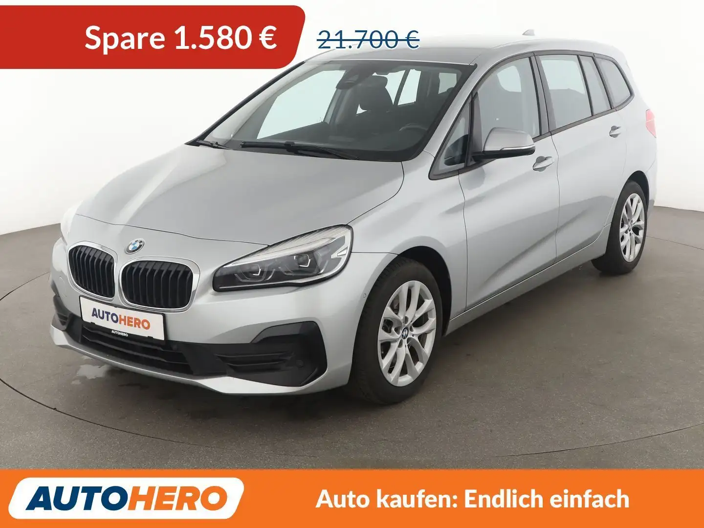 BMW 218 218d Gran Tourer Advantage Aut.*NAV*LED*ACC*PDC*SH Silber - 1