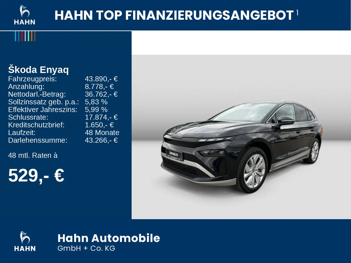 Skoda Enyaq 60 PLUS AHK 20"VegaSilber Tansport LED Noir - 2