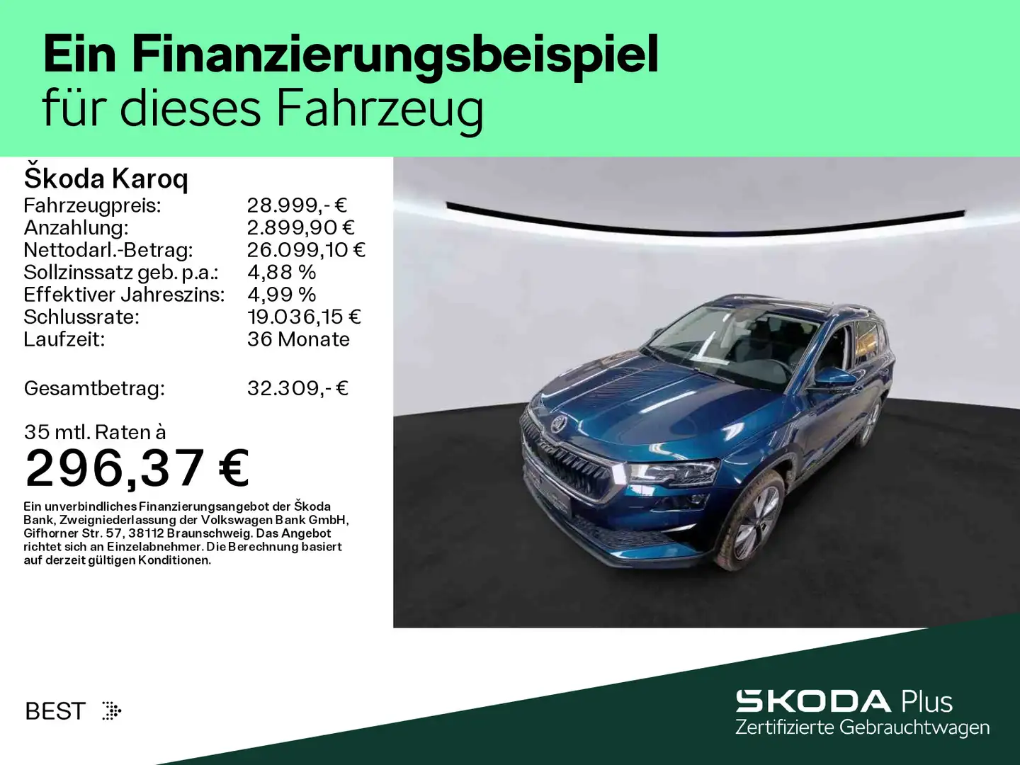 Skoda Karoq 1.5 TSI DSG STYLE*MATRIX*KESSY*PDC*SHZ*NAV Blau - 2