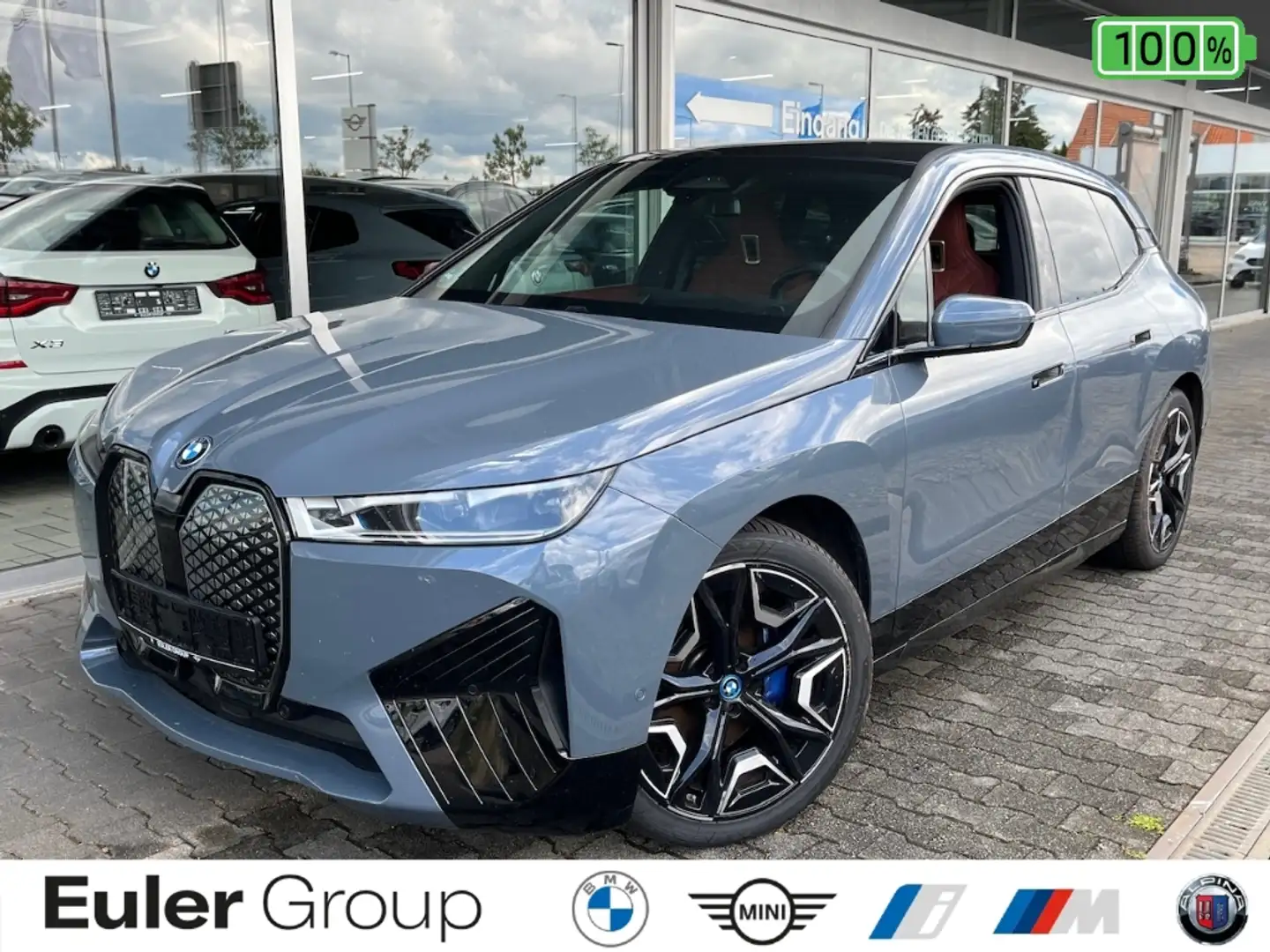 BMW iX xDrive 40 HUD AHK-klappbar AHK Panorama Navi Leder Blau - 1