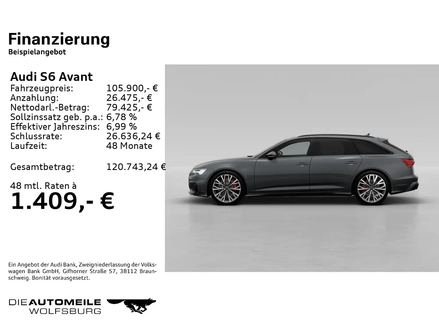 Audi S6 (4A5)(03.2019->) 3.0 TDI quattro basis Braun - 2
