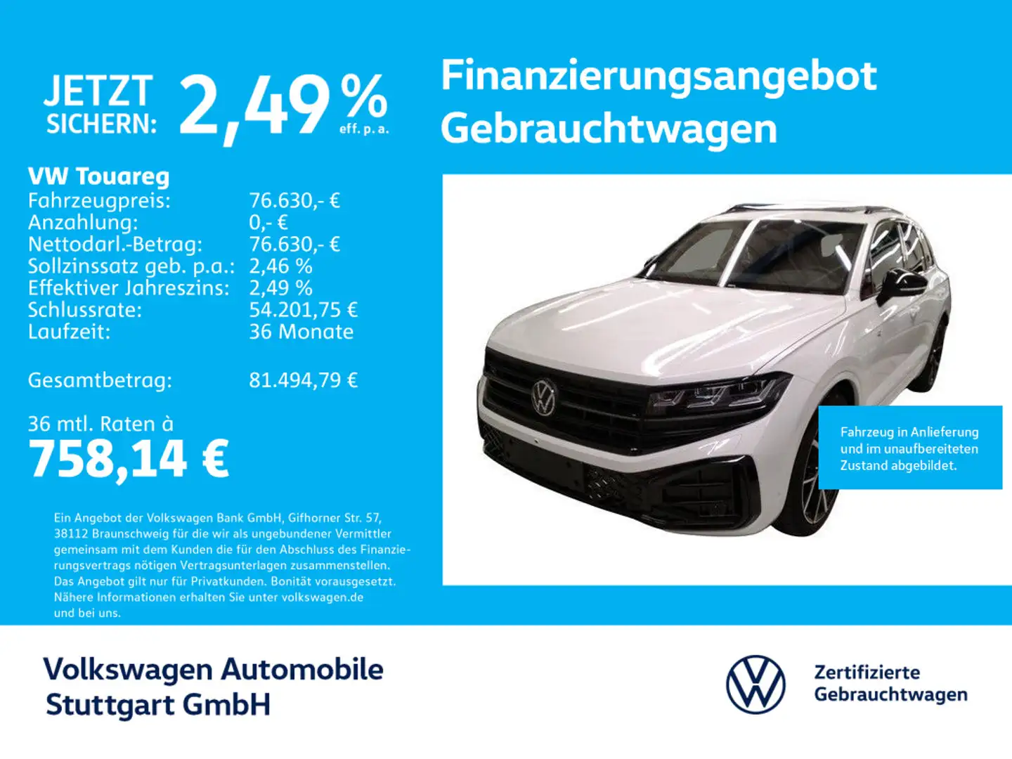 Volkswagen Touareg R-Line 3.0 TDI Navi AHK Kamera Blanc - 1