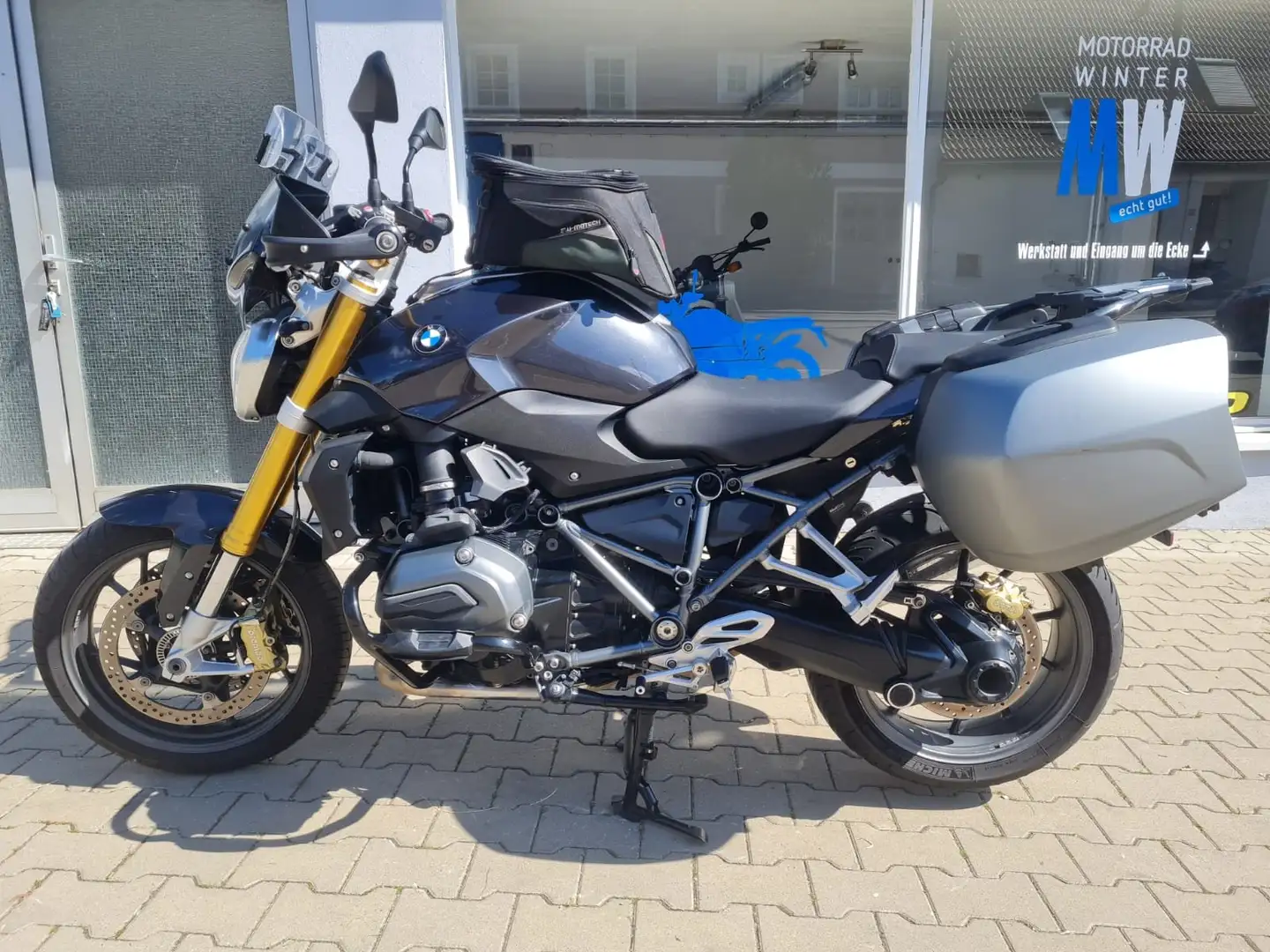 BMW R 1200 R Koffer, Tankrucksack, Sturzbügel Gri - 1