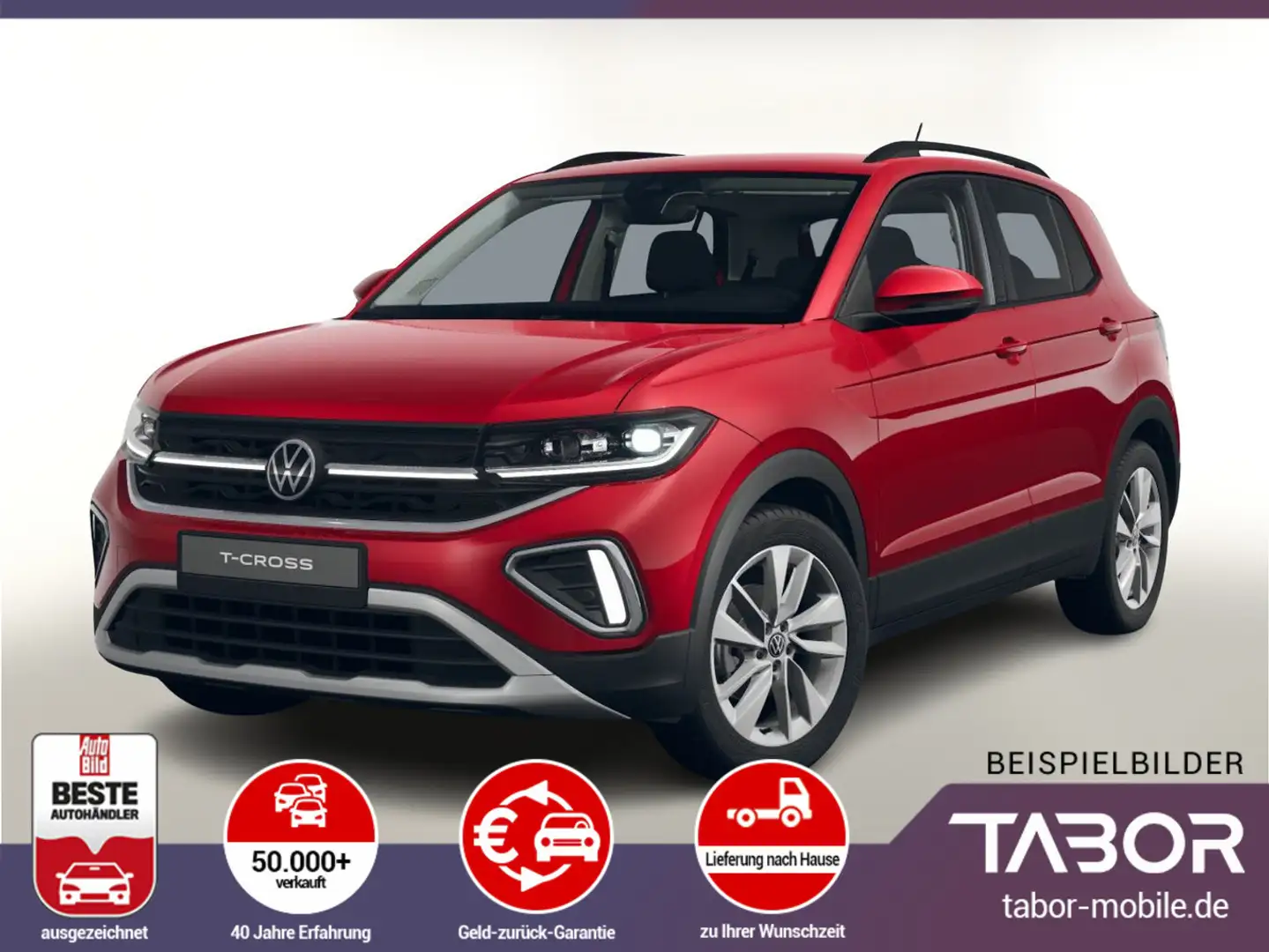 Volkswagen T-Cross 1.0 TSI 115 DSG Matrix 17Z IQ.Drive SHZ Rood - 1