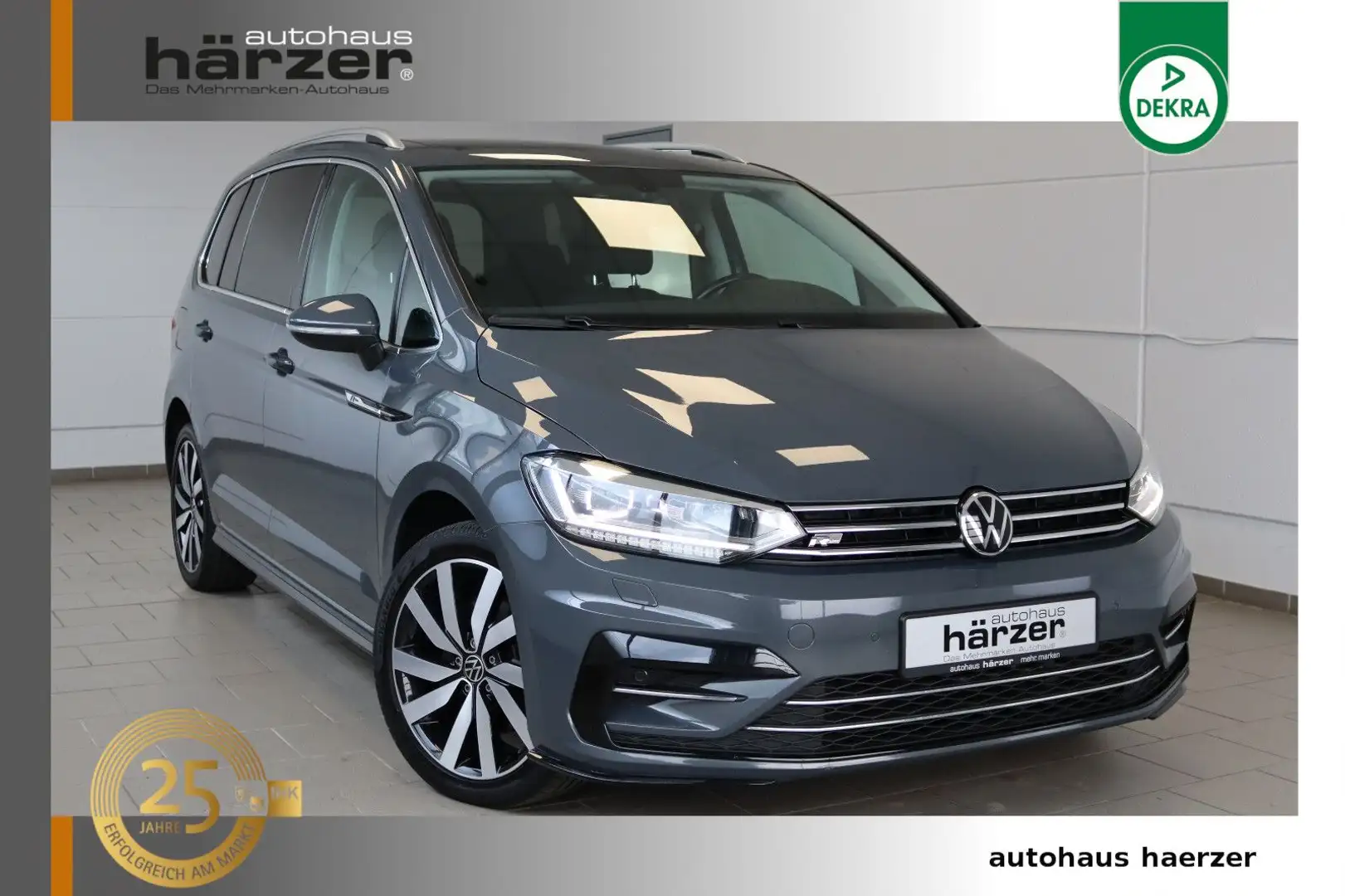 Volkswagen Touran R-Line Highl. DSG*LED*NAV*PANO*AHK*7Sitze Grijs - 1