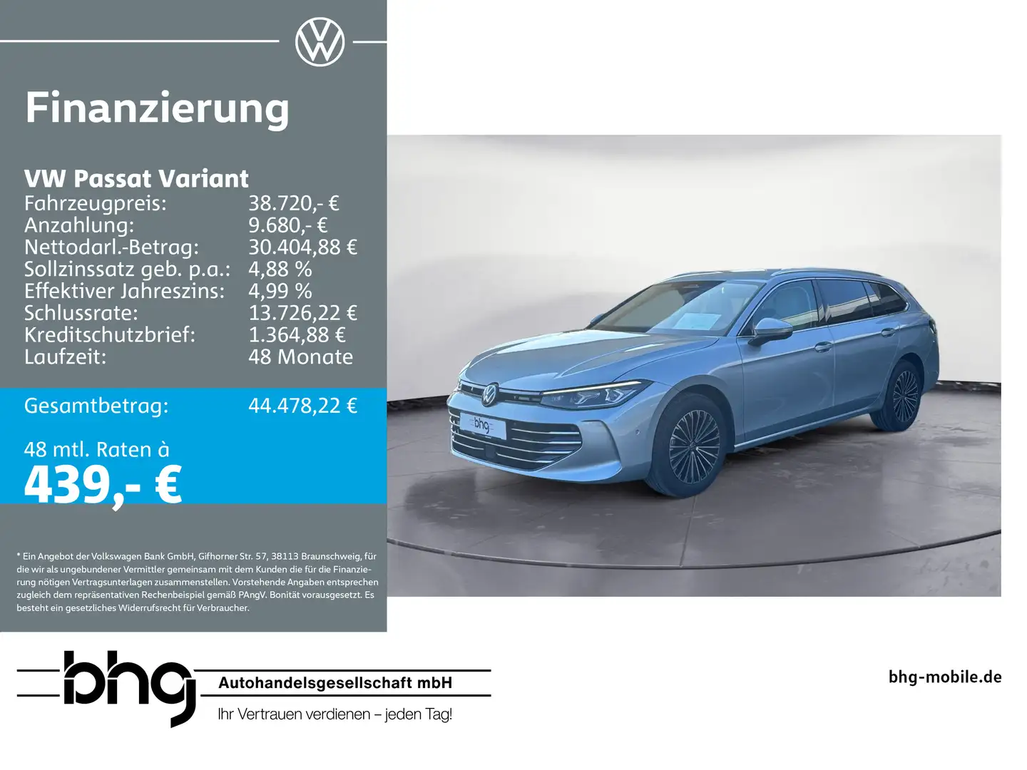 Volkswagen Passat Variant 2.0 TDI DSG Elegance SHZ IQ. LIGH Silber - 1