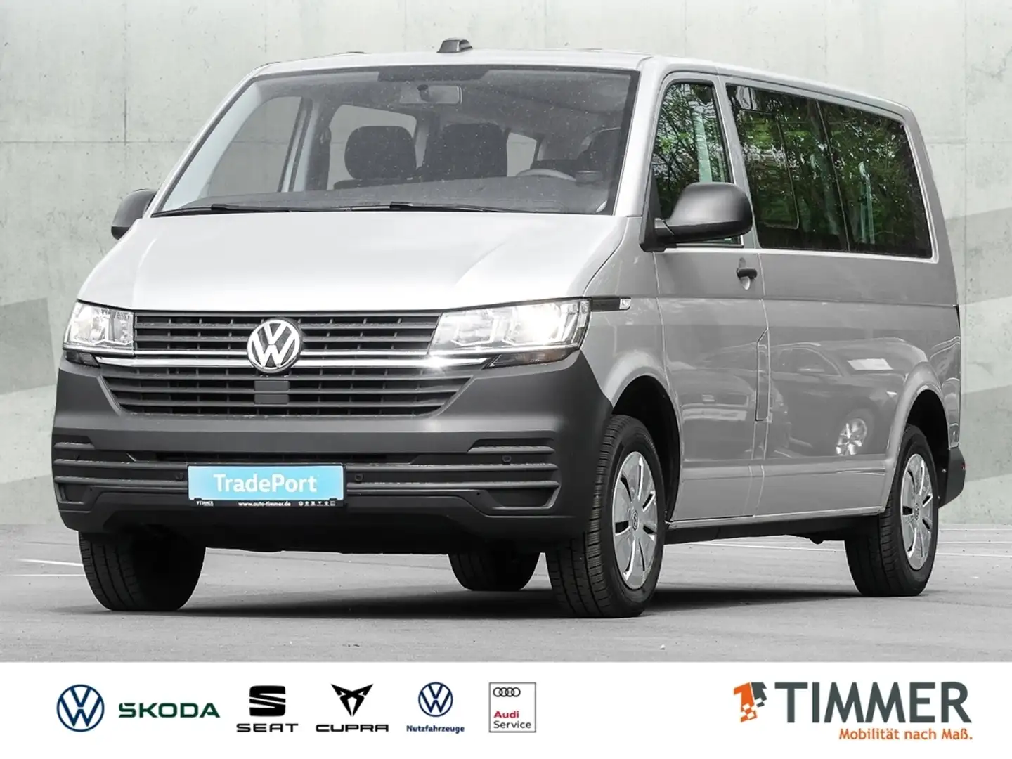Volkswagen T6.1 Caravelle 2.0 TDI DSG*9-SITZER*NAVI*SHZ*DAB*AHK* Silber - 1