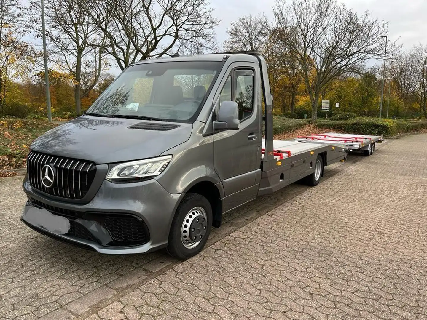 Mercedes-Benz Sprinter 519 3.0 CDI 190 PK V6 AMG + AANHANGER Grijs - 2