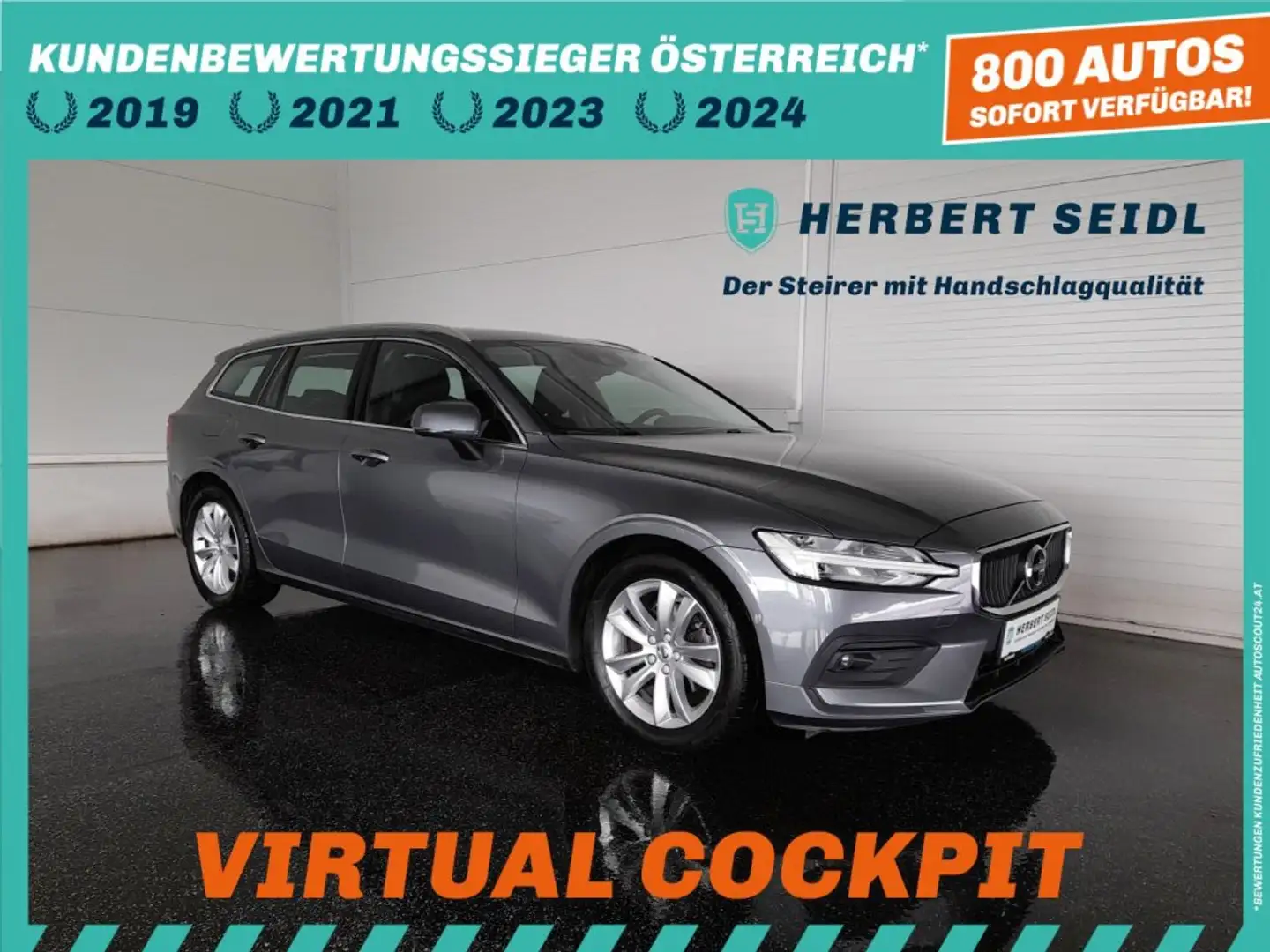 Volvo V60 MOMENTUM PRO D3 *LED / NAVI / VIRTUELL / KAMERA / TEMPOMAT / VOLL LEDER / SITZHZG* Grau - 1