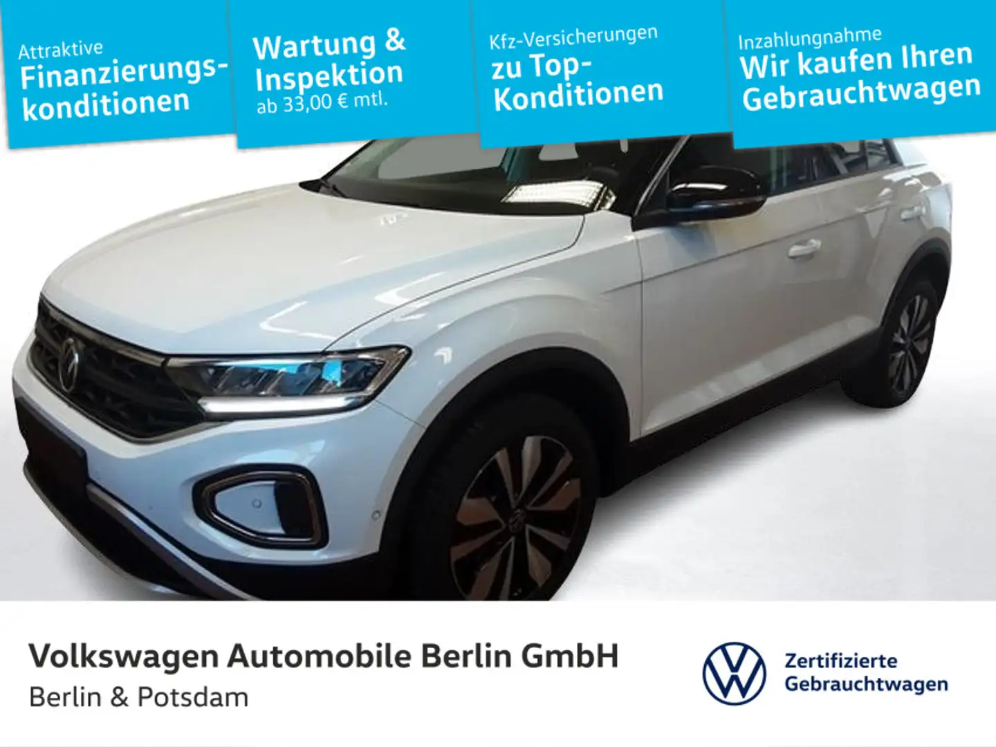 Volkswagen T-Roc 2.0TDI DSG Move NAVI AHK LED KAMERA Weiß - 1