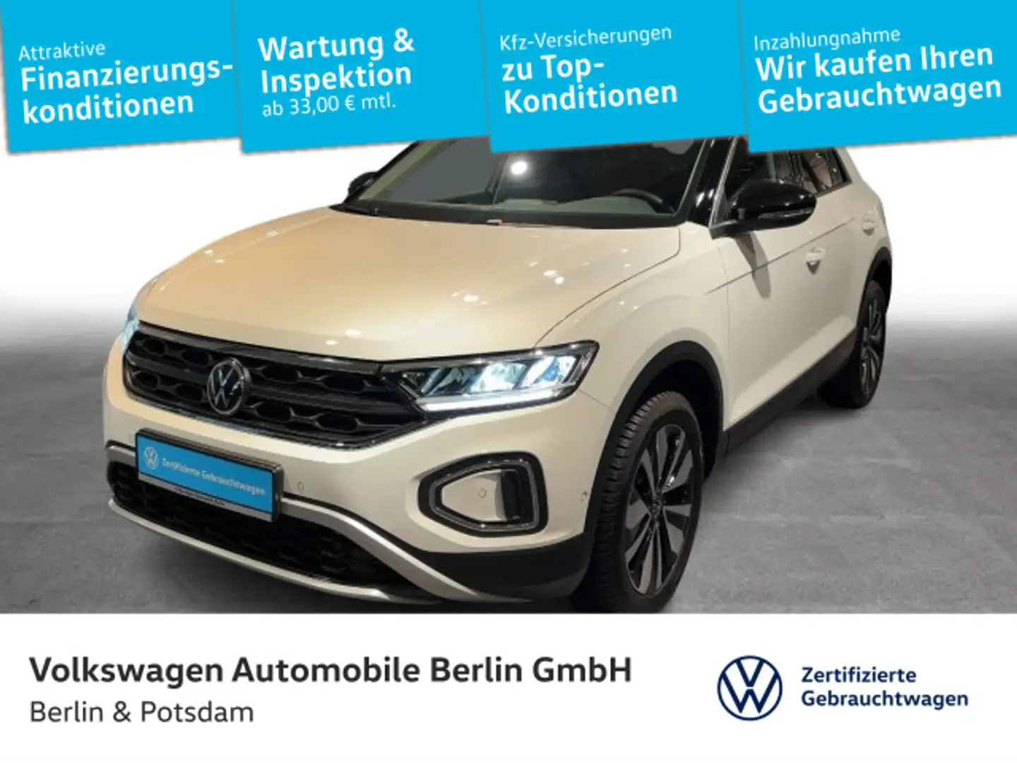 Volkswagen T-Roc 2.0TDI DSG Move NAVI AHK LED KAMERA Weiß - 1