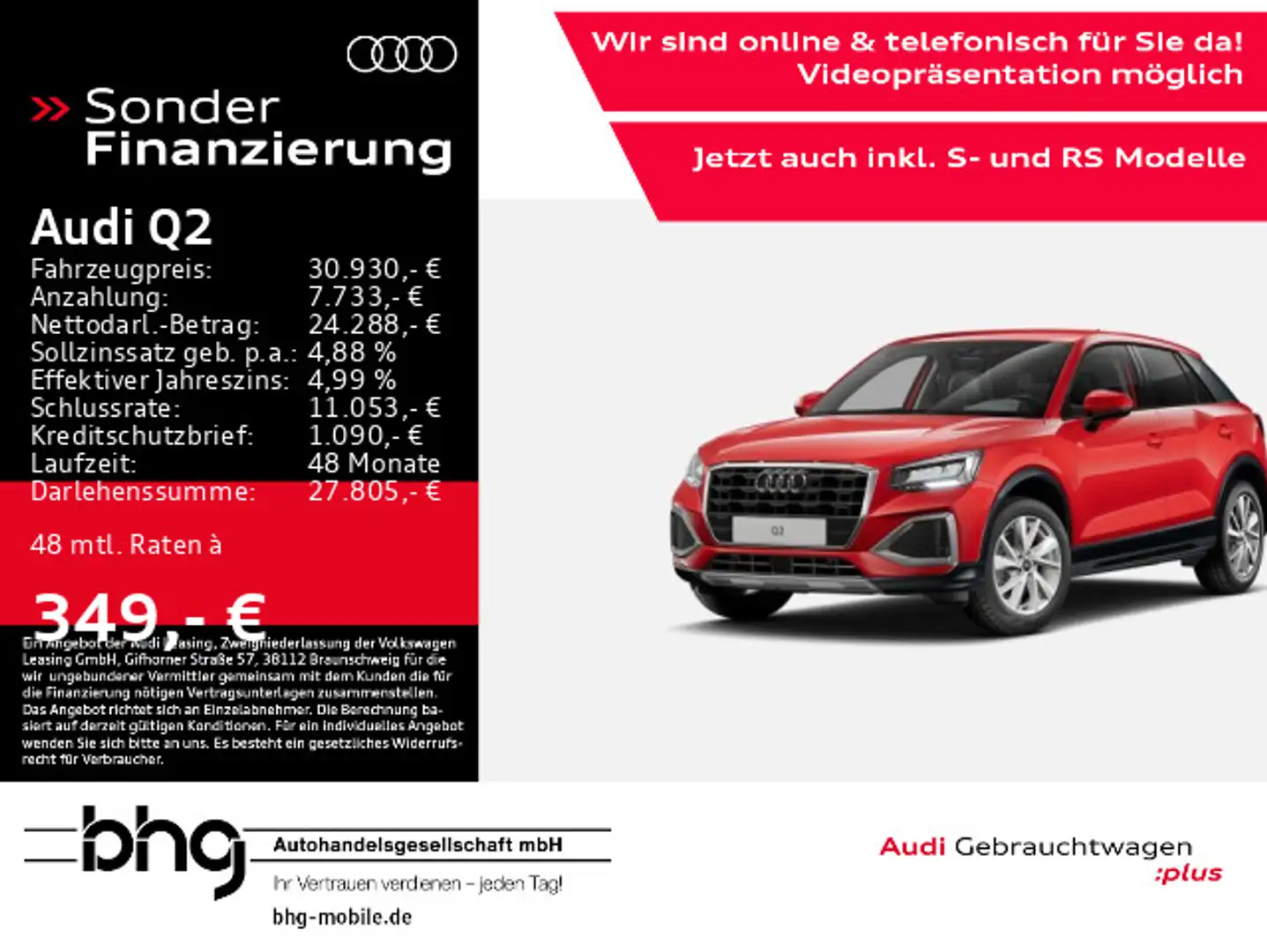 Audi Q2 35 TDI S tronic advanced Rouge - 1