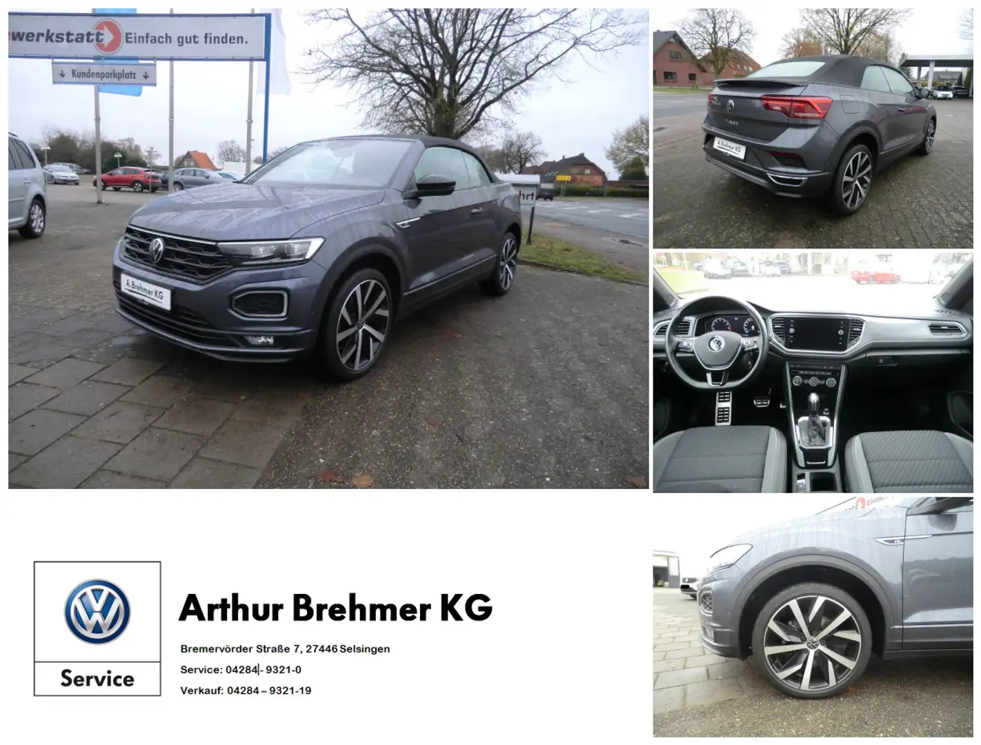 Volkswagen T-Roc Cabriolet 1.5 TSI DSG R-Line NAVI ACC DCC SHZ LHZ Grau - 1