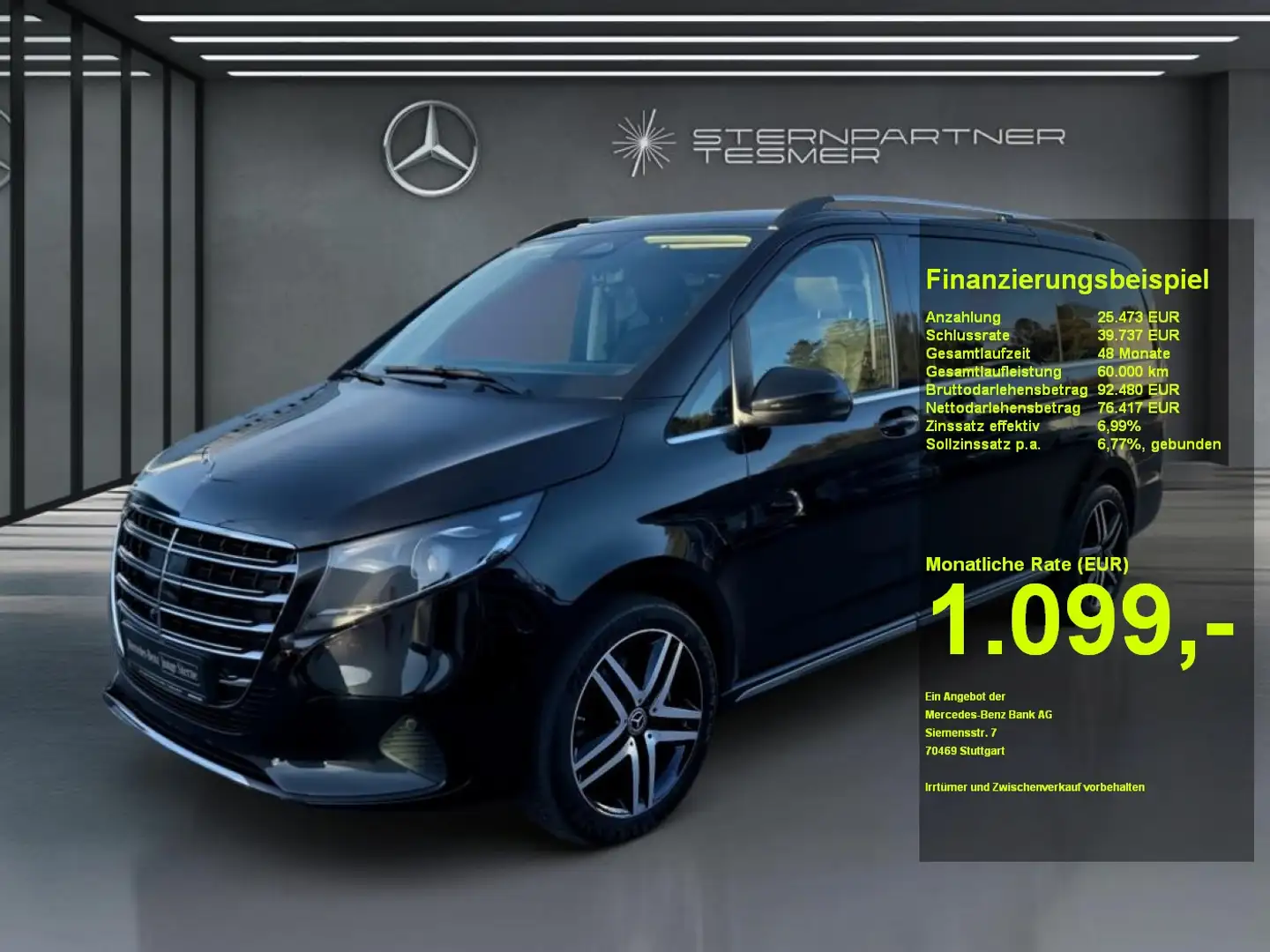 Mercedes-Benz V 300 d 4MATIC EXCLUSIVE Lang Luxussitze+Pano Negro - 1