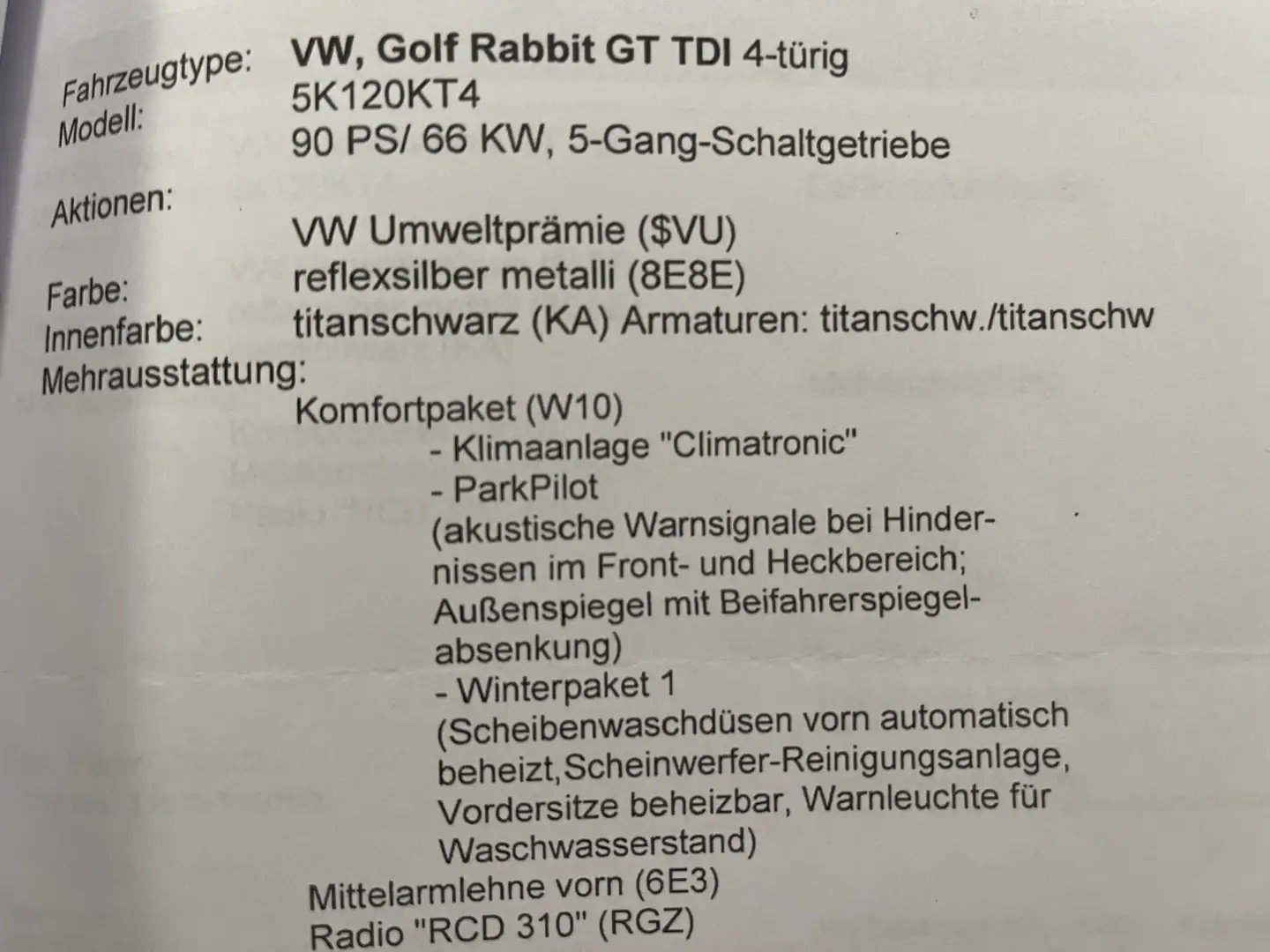 Volkswagen Golf VI Rabbit GT Silber - 2