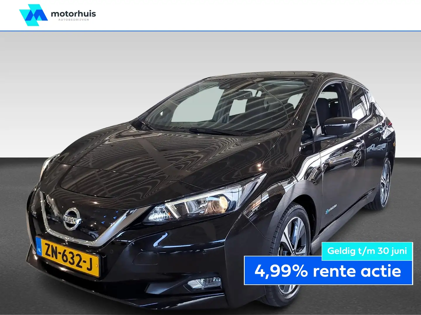 Nissan Leaf Electric 40kWh N-Connecta / Navi / PDC / Camera Zwart - 1