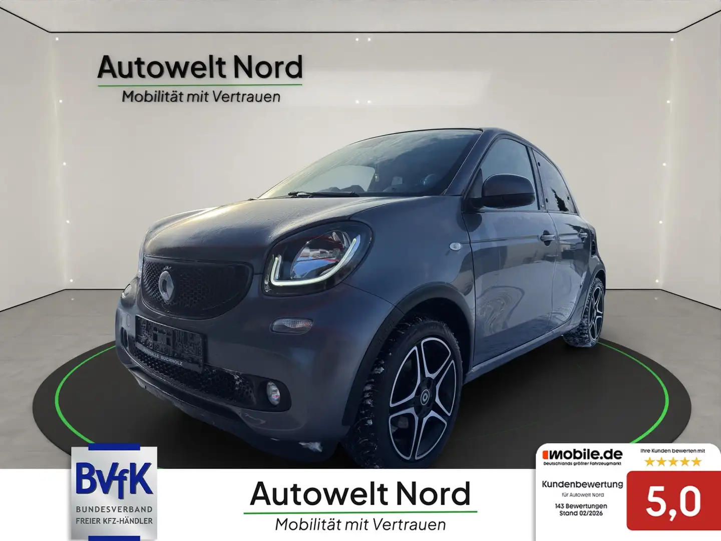 smart forFour ~DSG~SZH~TEMPO~LED~NAVI~Apple CarPlay~KLIMAAUTOM.~ Grau - 1