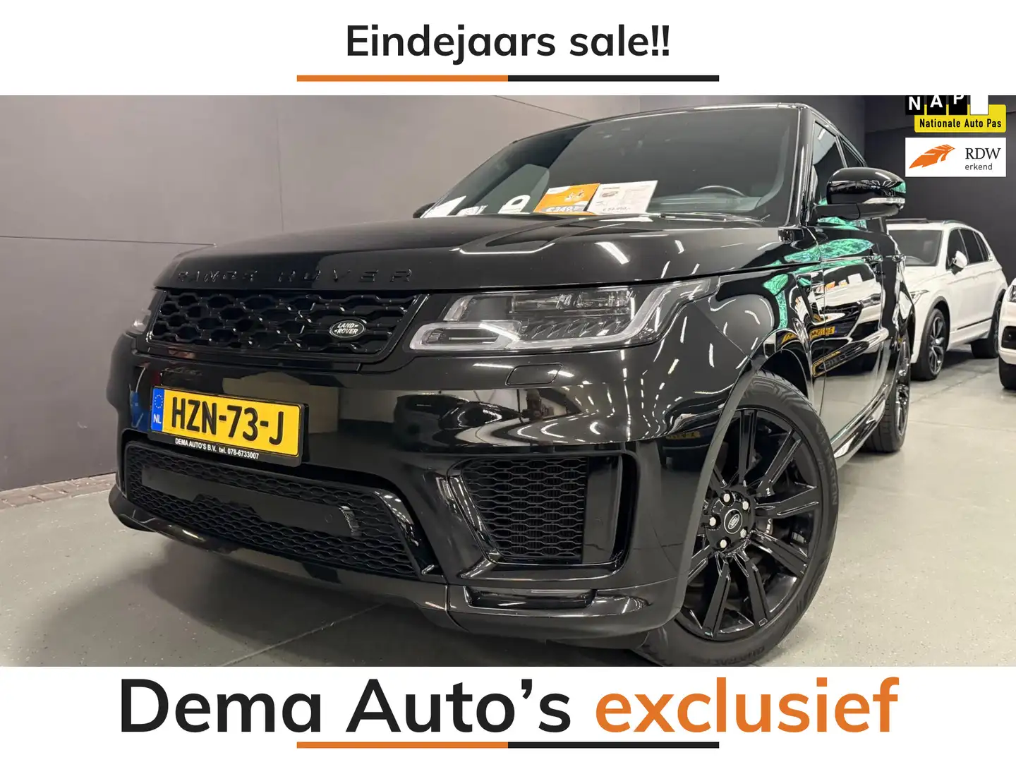 Land Rover Range Rover Sport P400e Autobiography Dynamic BLACK-EDITION 404PK FU Zwart - 1