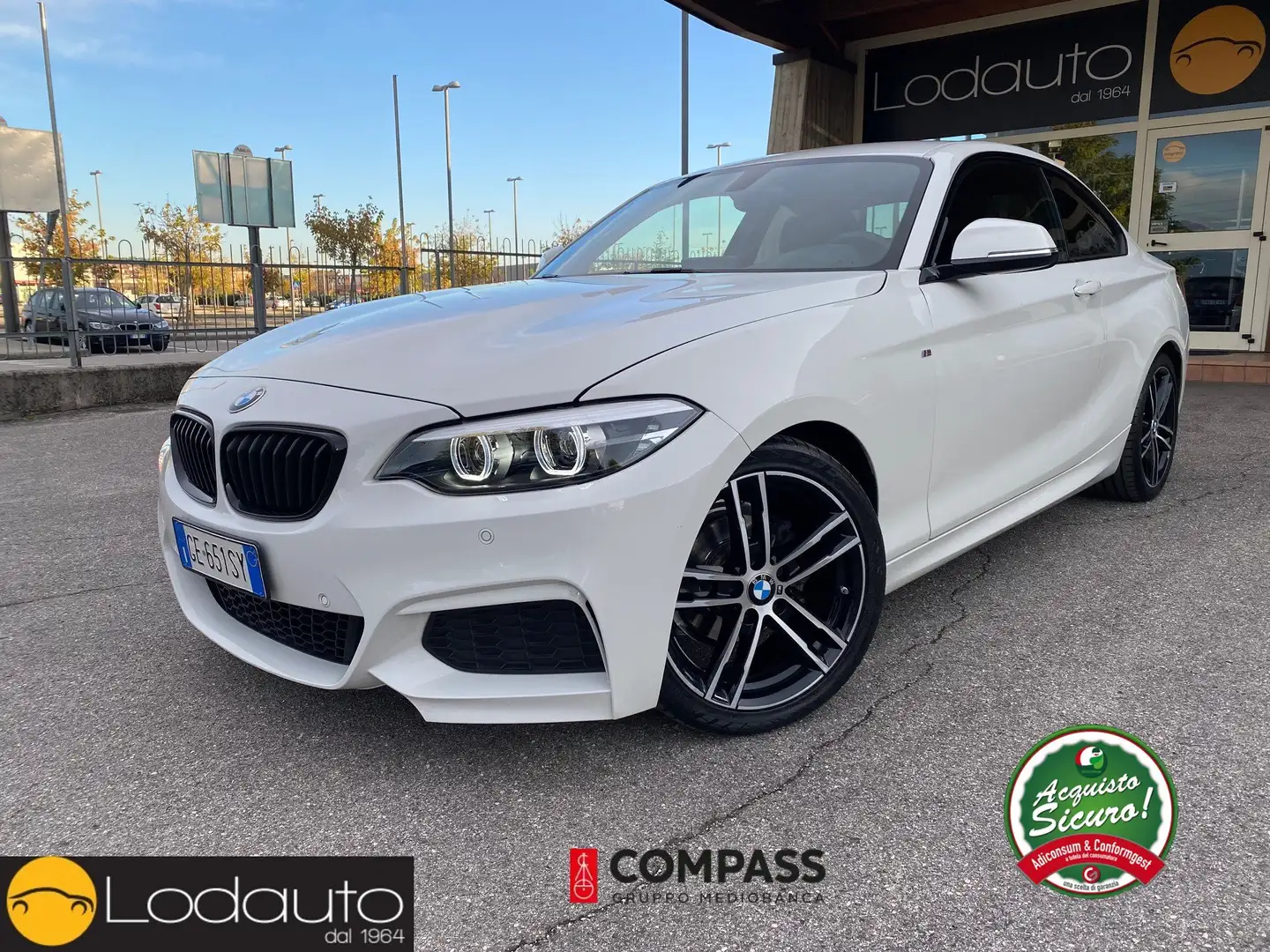 BMW 218 Coupe 218i Coupe Msport auto #ok neo patentati# Bianco - 1