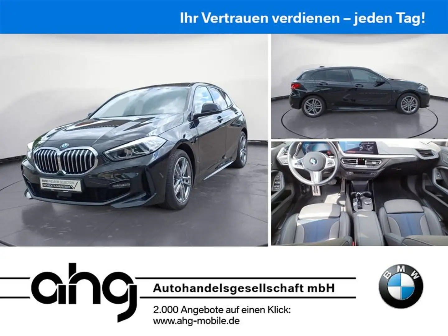 BMW 118 i M Sport *LED*PDC*SHZ*Navi* Zwart - 1