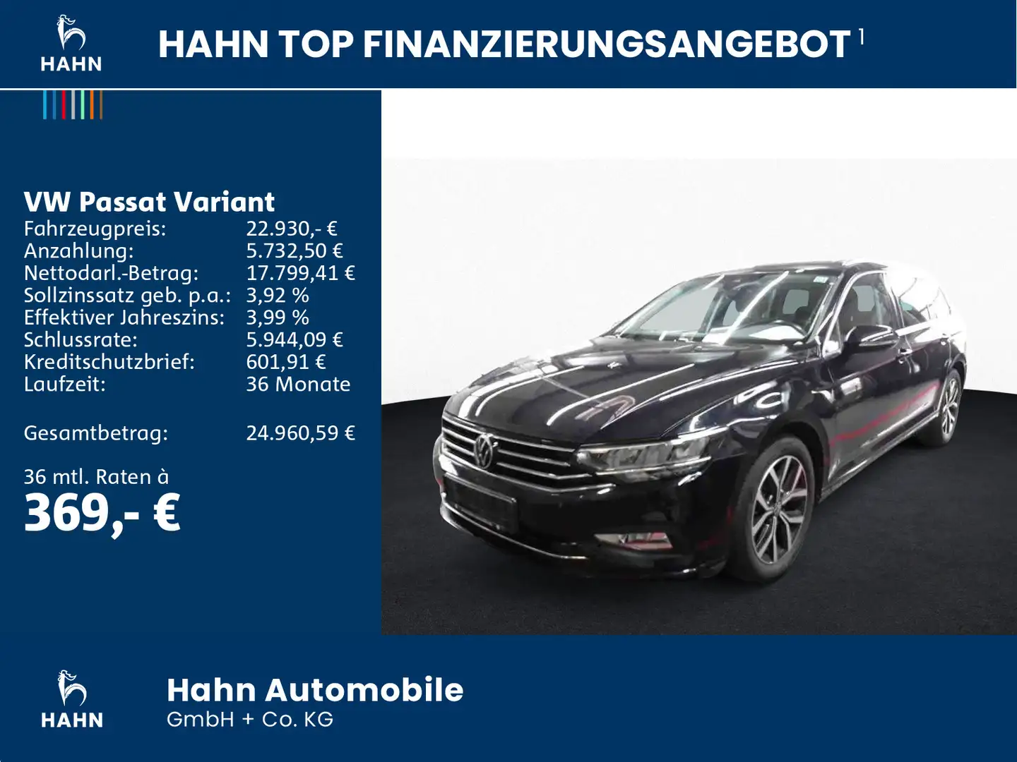 Volkswagen Passat Variant 1.5 TSI Business Navi LED Sitzhzg Schwarz - 2