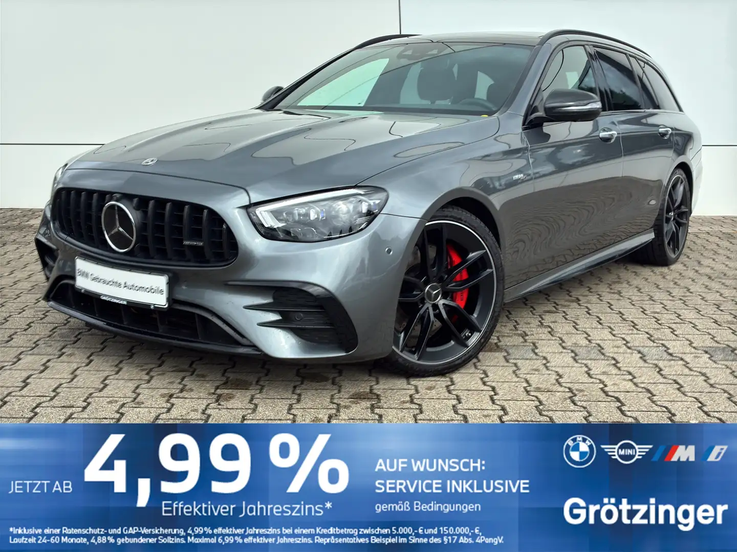 Mercedes-Benz AMG E53 4Matic+ T HUD+StandHZ+Pano+360° Matrix 2xK Grigio - 1
