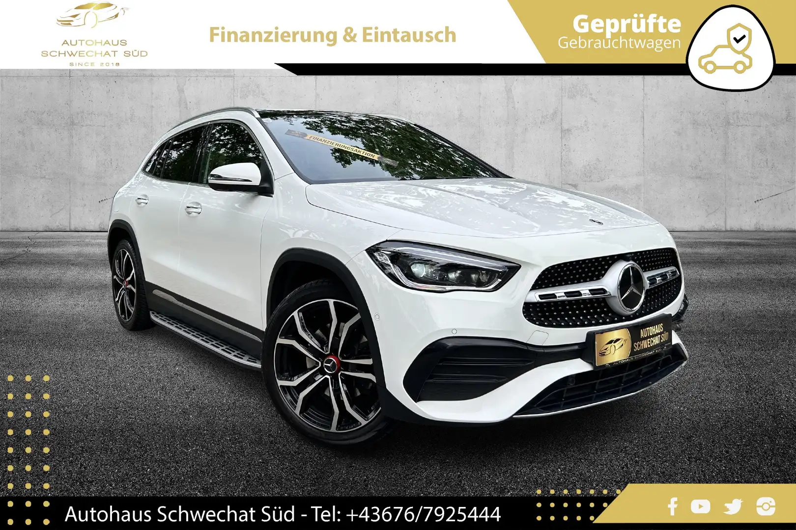 Mercedes-Benz GLA 250 e // AMG-PAKET // PANO // AHK // 360G-KAMERA // Weiß - 1
