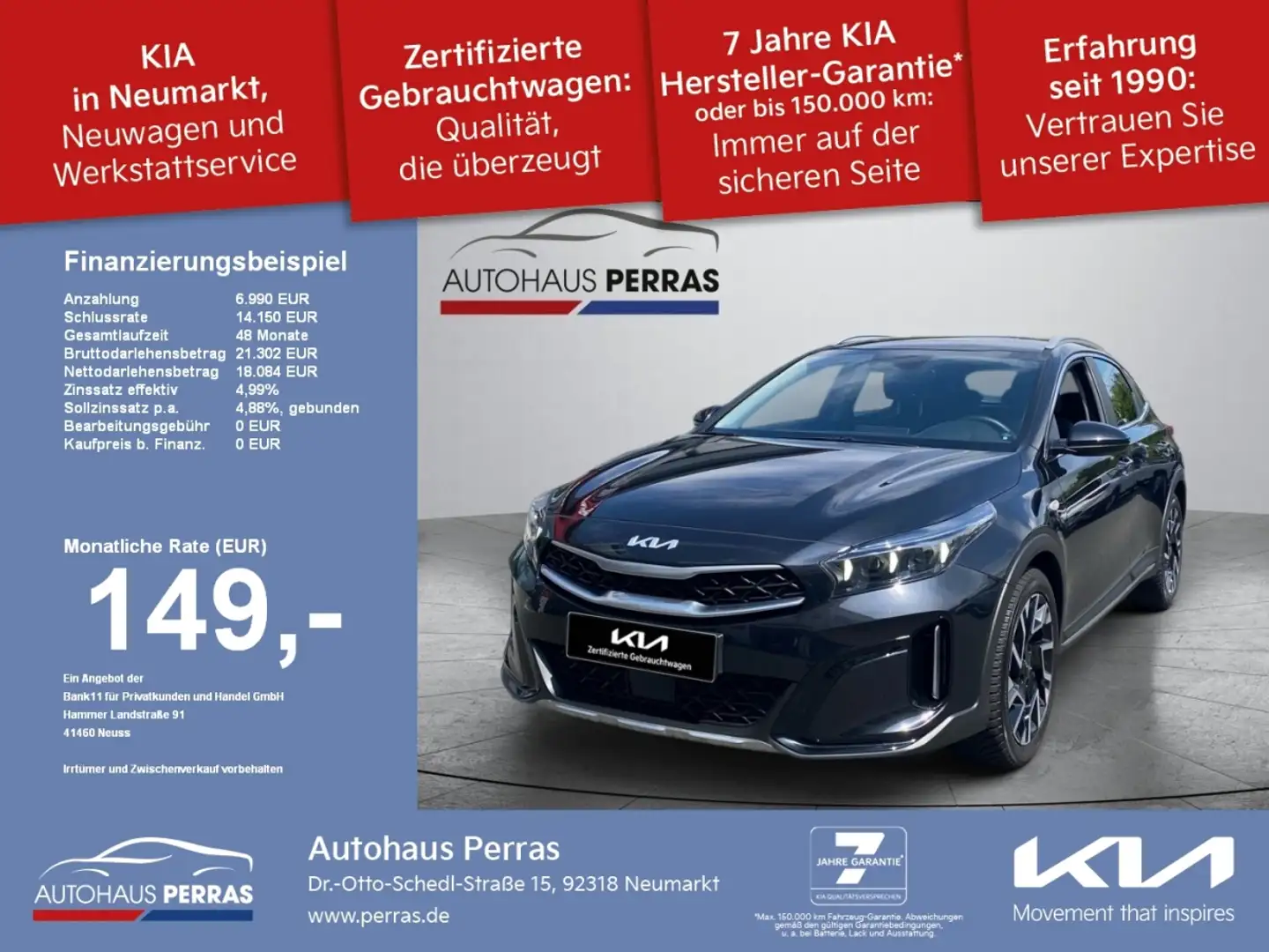 Kia XCeed 1.5 T-GDI DCT7 Vision Komfort+ Navi Carplay Noir - 1