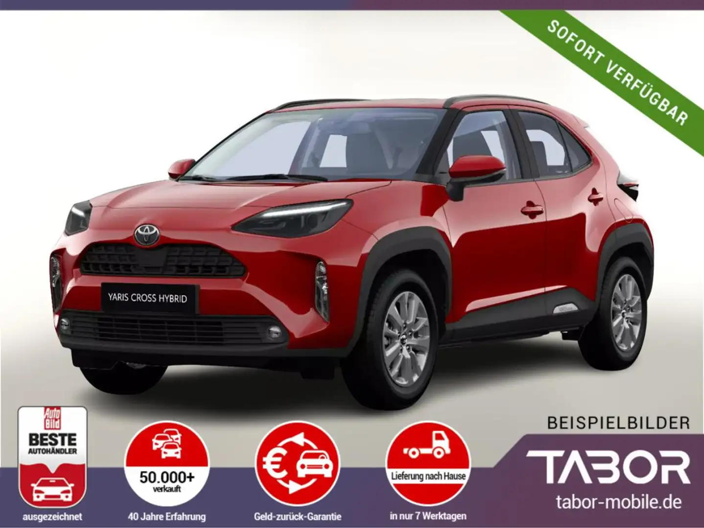 Toyota Yaris Cross 1.5 HEV 116 CVT Kam Sitzheizung ACC Rot - 1