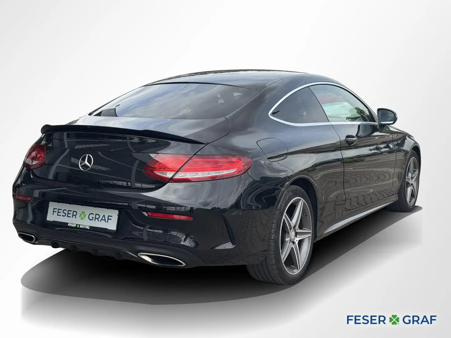 Mercedes-Benz C 300 Coupe AMG Line ILS/Navi/AHK/Burmester/SHZ Zwart - 2