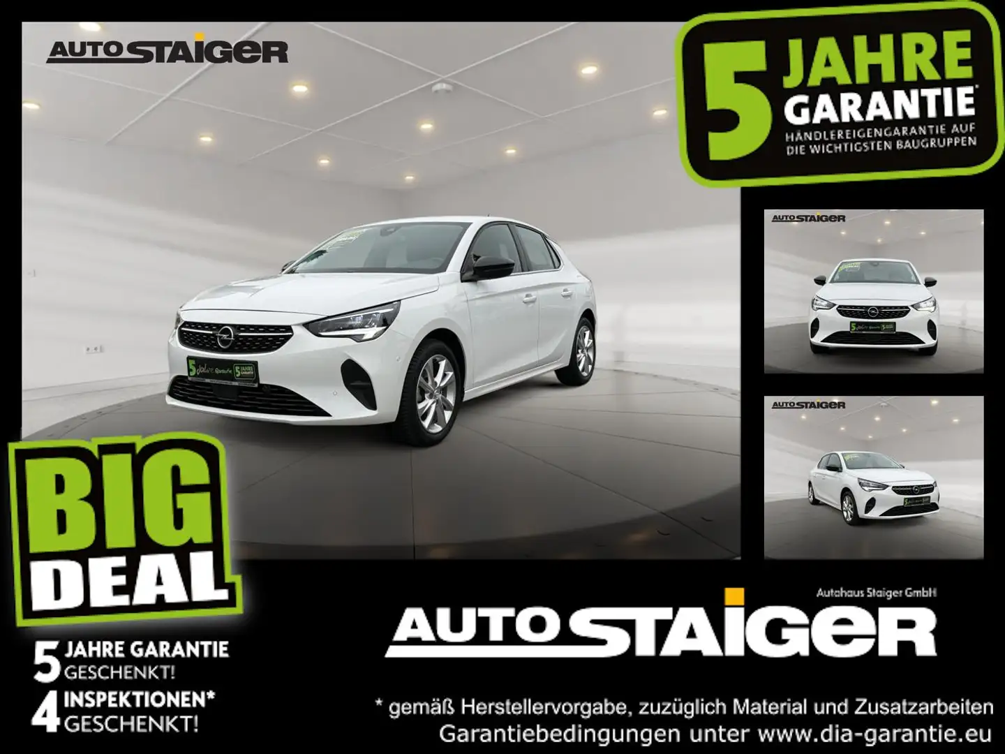 Opel Corsa F 1.2 Elegance LED+SHZ+Fernlichtass.+LM Weiß - 1