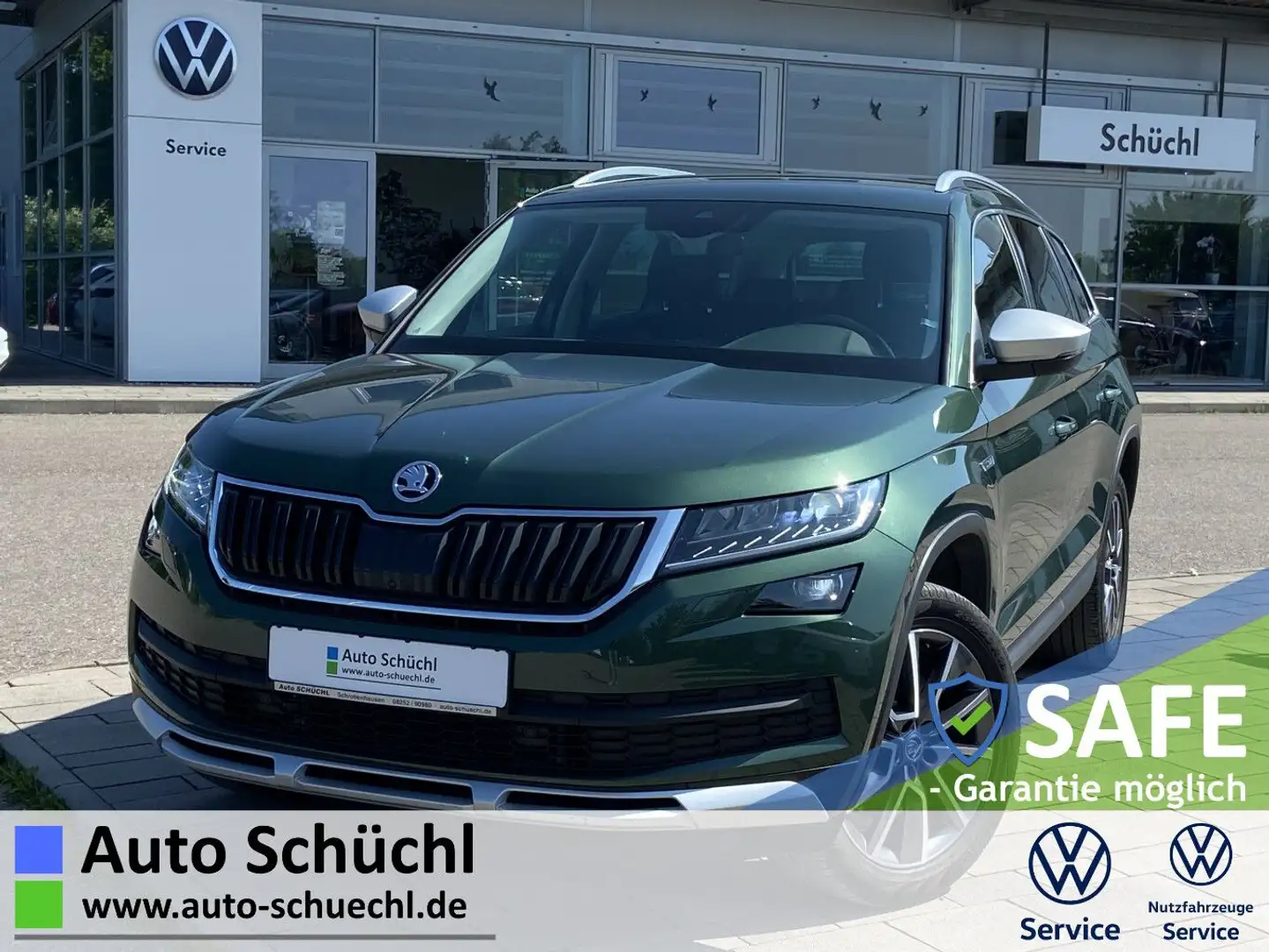 Skoda Kodiaq 2.0 TDI DSG 4x4 Scout 19"+CANTON+NAVI-COL Grün - 1