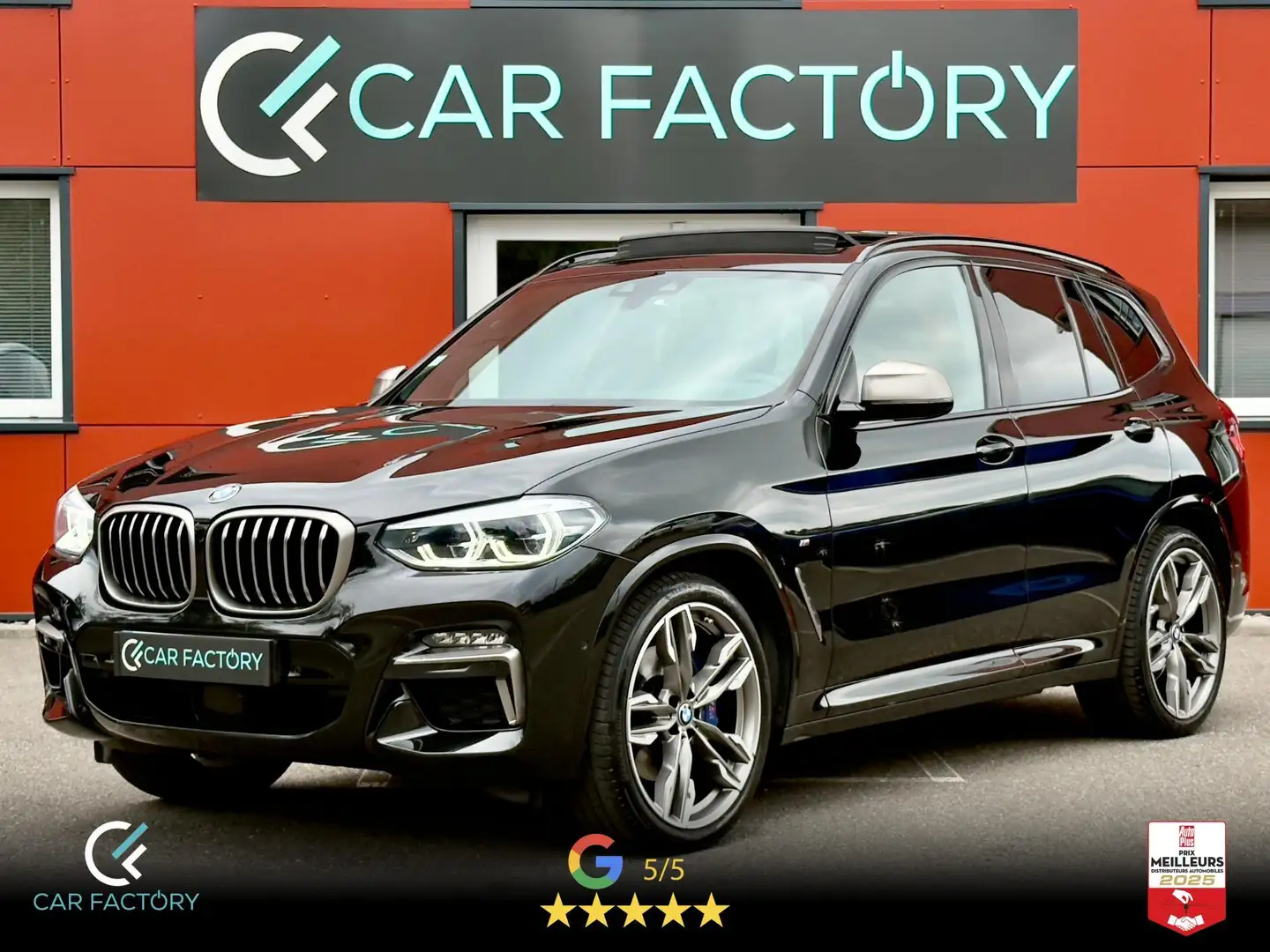 BMW X3 M40D 326 Performance Pas de Malus Toit Ouvrant tête haute Attelage Harman Kardon Garantie 2ans Noir - 1