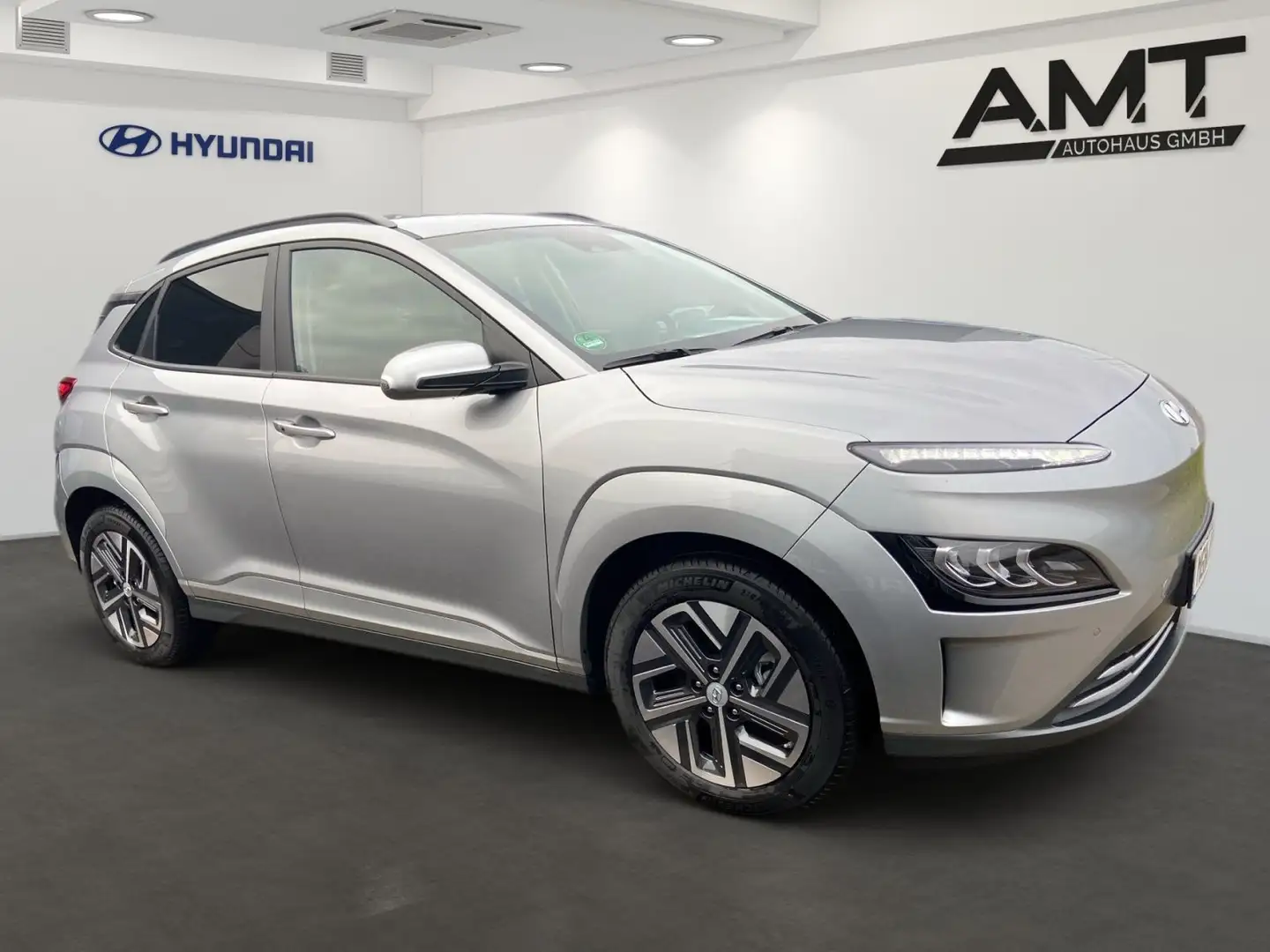 Hyundai KONA Elektro 100kW Advantage*LED*Navi*Einparkh. Argintiu - 2