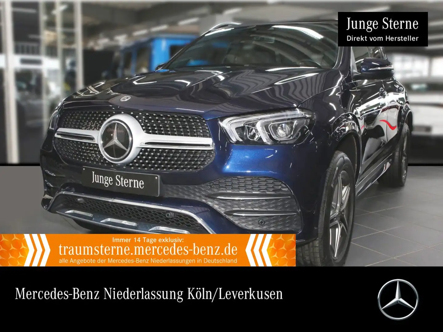 Mercedes-Benz GLE 350 de 4M AMG+PANO+360+AHK+LED+FAHRASS+20"+HUD Bleu - 1