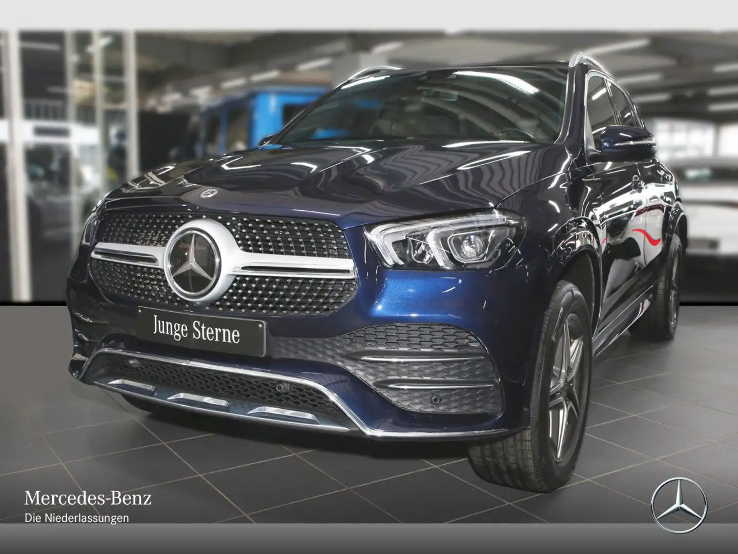 Mercedes-Benz GLE 350 de 4M AMG+PANO+360+AHK+LED+FAHRASS+20"+HUD Bleu - 2