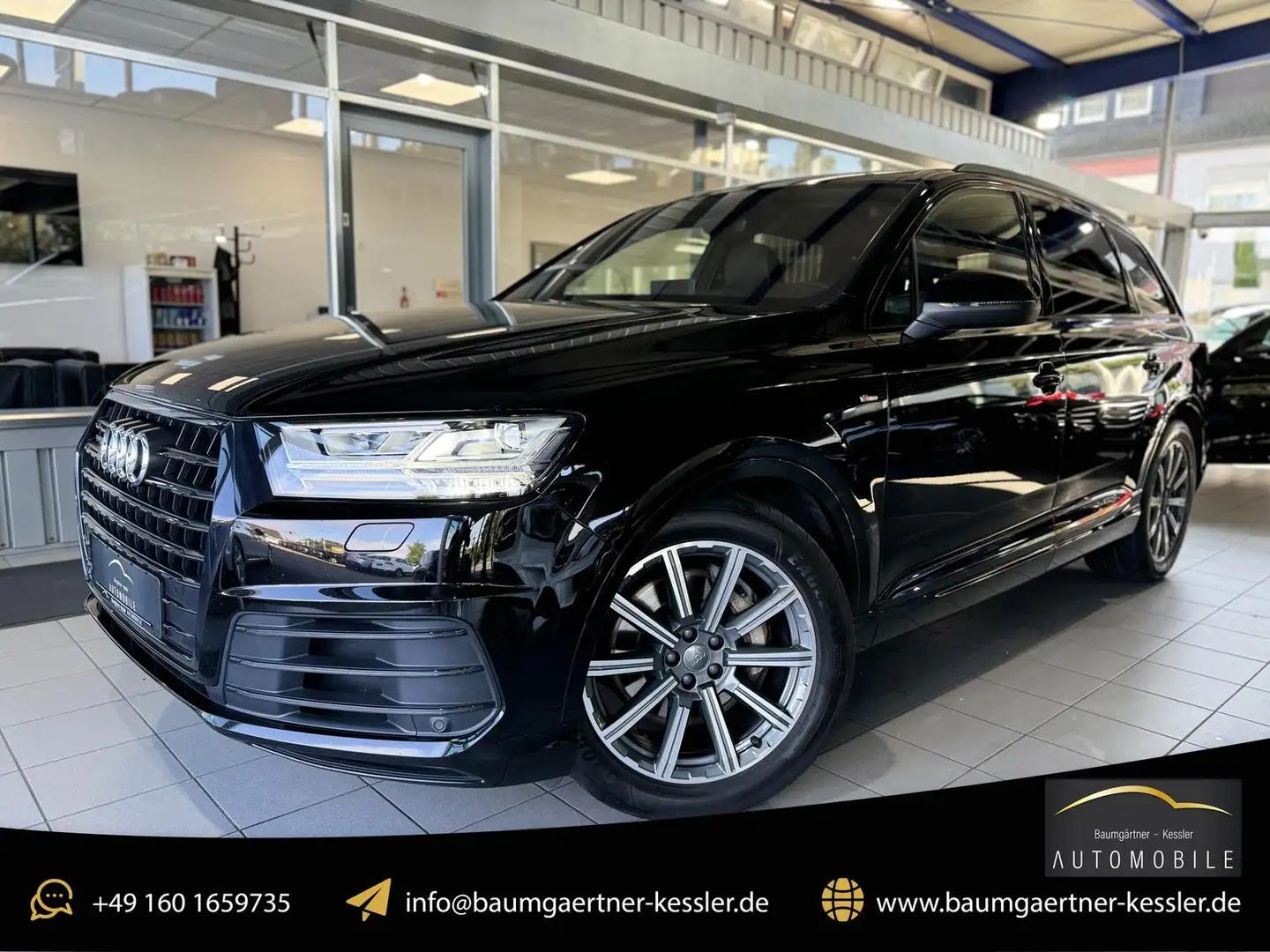 Audi Q7 50TDI quattro 3x S-Line 7 SITZER PANO VIRTUAL Noir - 1
