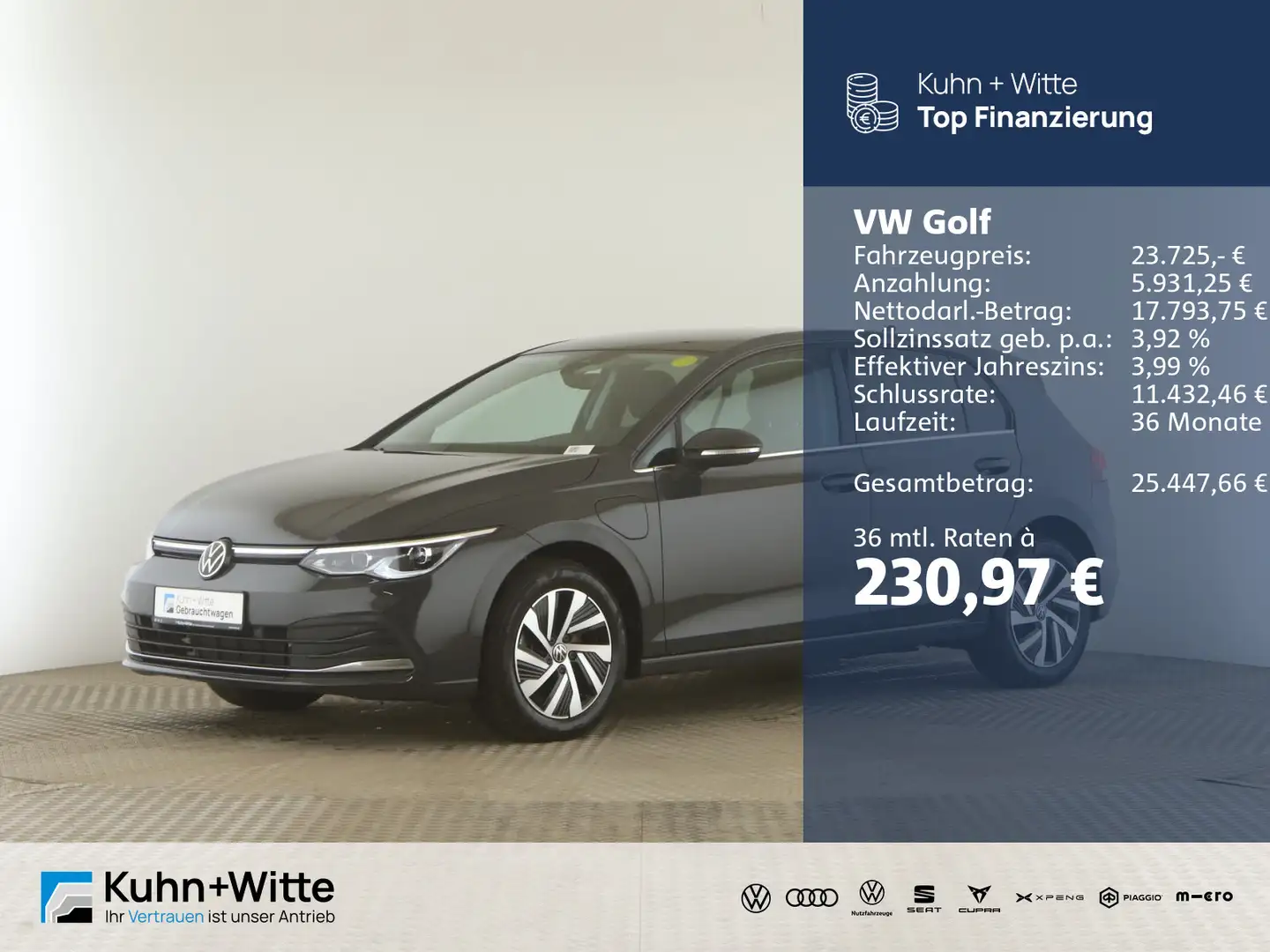 Volkswagen Golf VIII 1.4 TSIe Style *HYBRID*LED*PDC*Navi* Grau - 1
