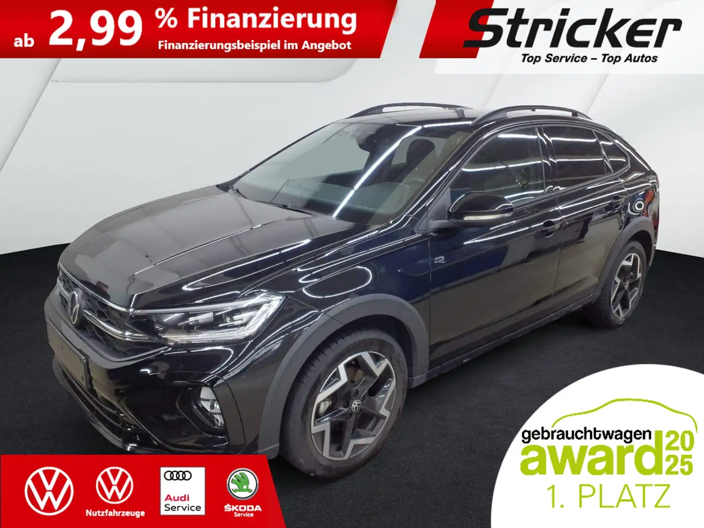 Volkswagen Taigo R-Line 1.5TSI DSG 227,-ohne Anzahlung Navi AHK Ka Schwarz - 2