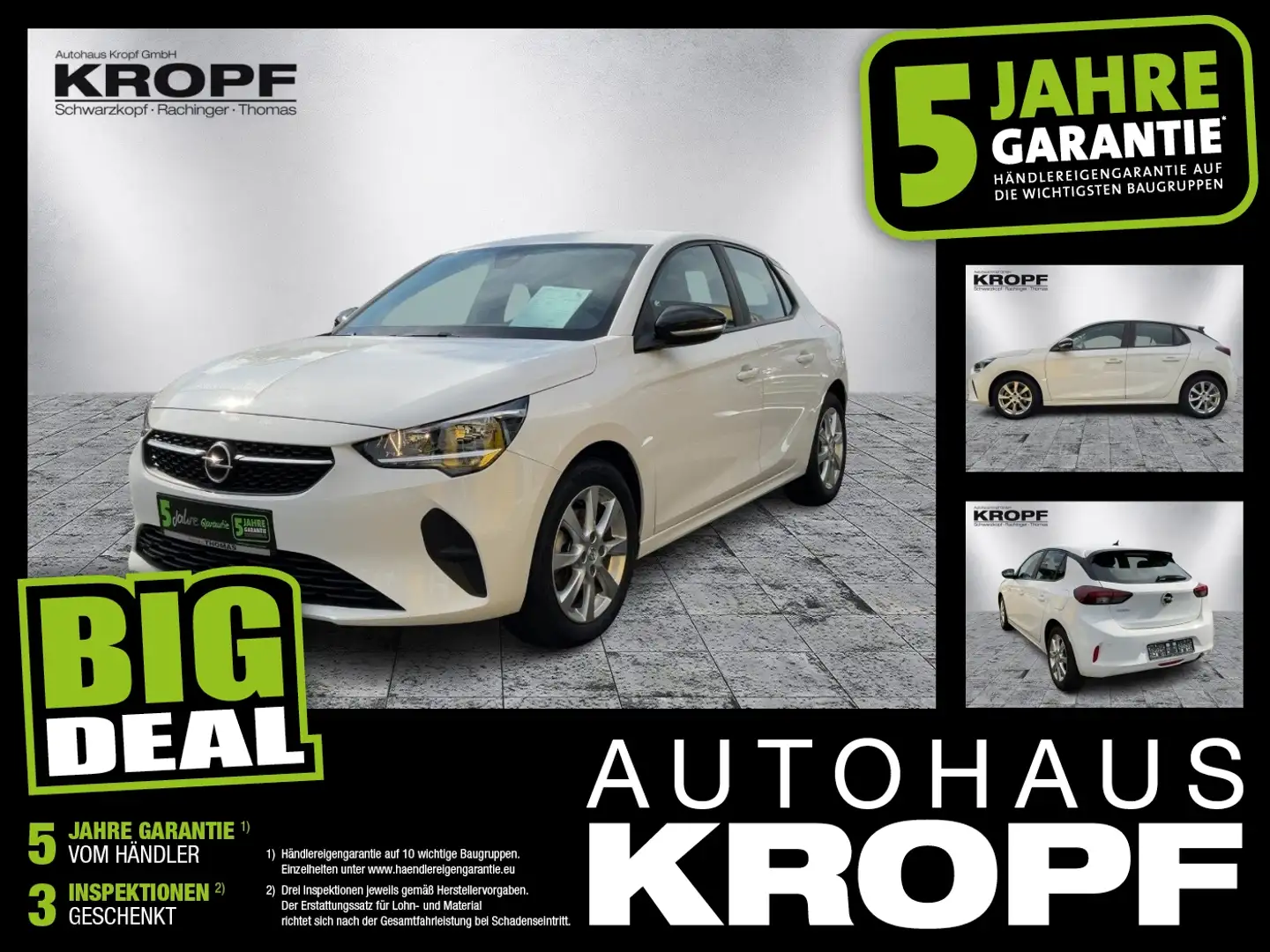 Opel Corsa F 1.2 Turbo Edition Kam.+LM+PDC+SpurH Blanc - 1