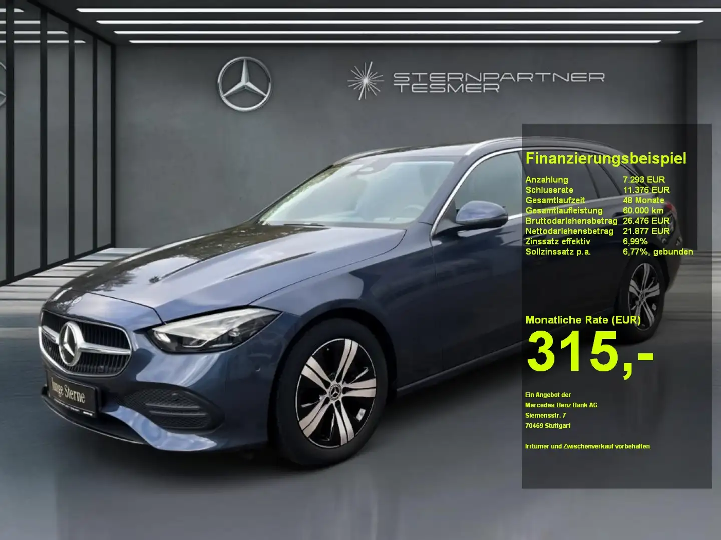 Mercedes-Benz C 220 d 4M T Avantgarde+Sthzg+Kamera+LED+Mem+Nav Bleu - 1