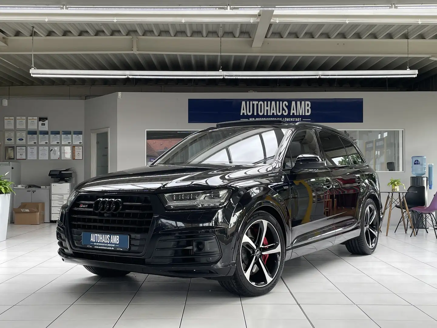 Audi SQ7 4.0TDI Virtual Pano HeadUp B&O ACC 360° Schwarz - 1