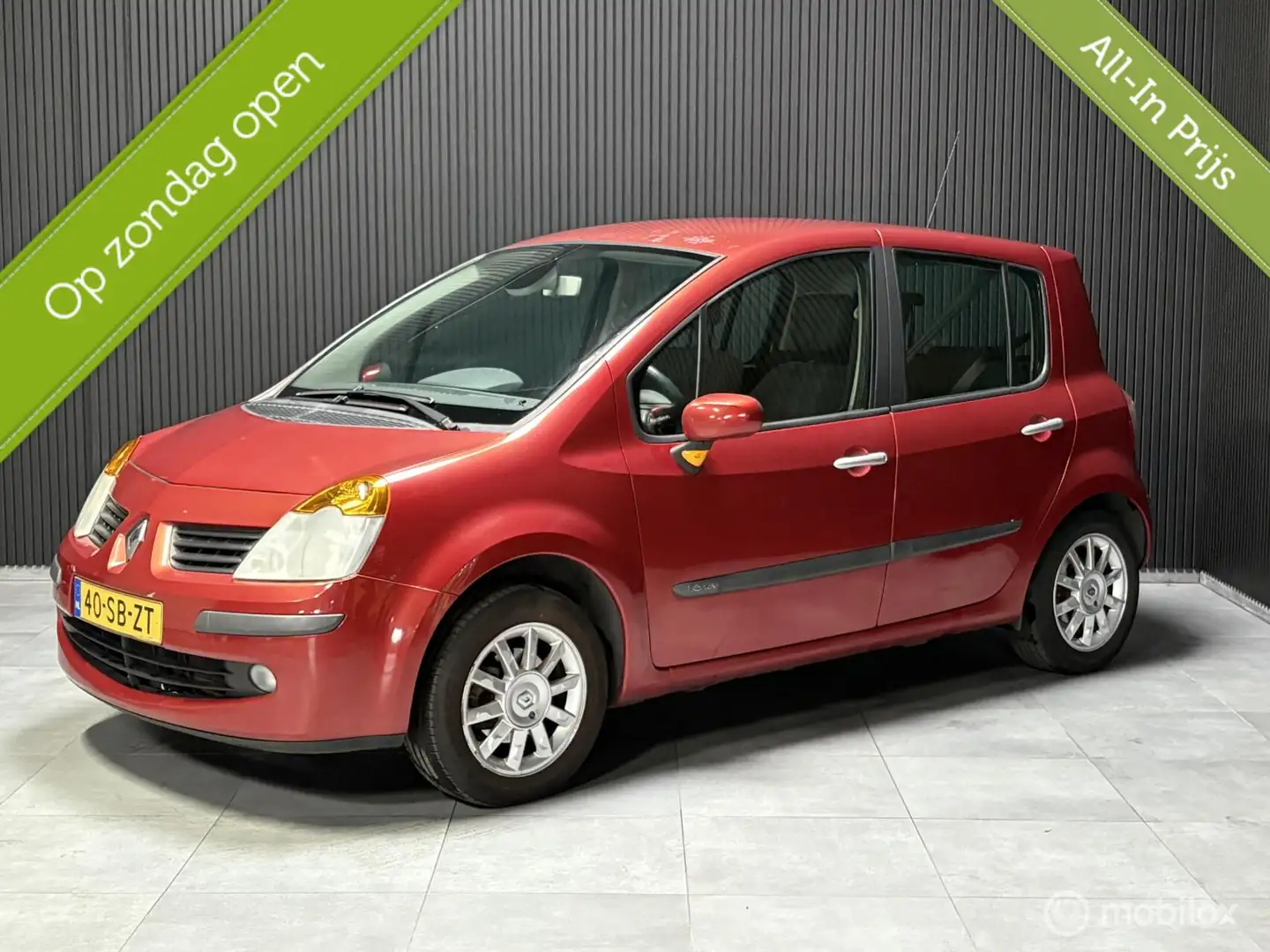 Renault Modus 1.6-16V Authentique Luxe|AIRCO|APK|NAP| Rood - 1