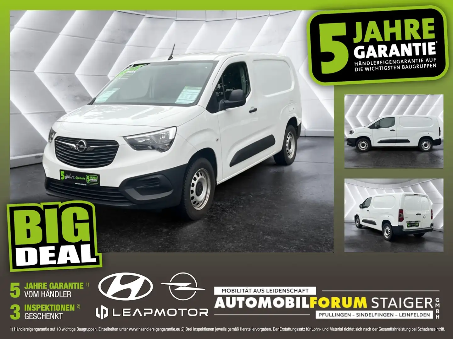 Opel Combo E Cargo 1.5 D Edition erhöhte Nutzlast XL Weiß - 1