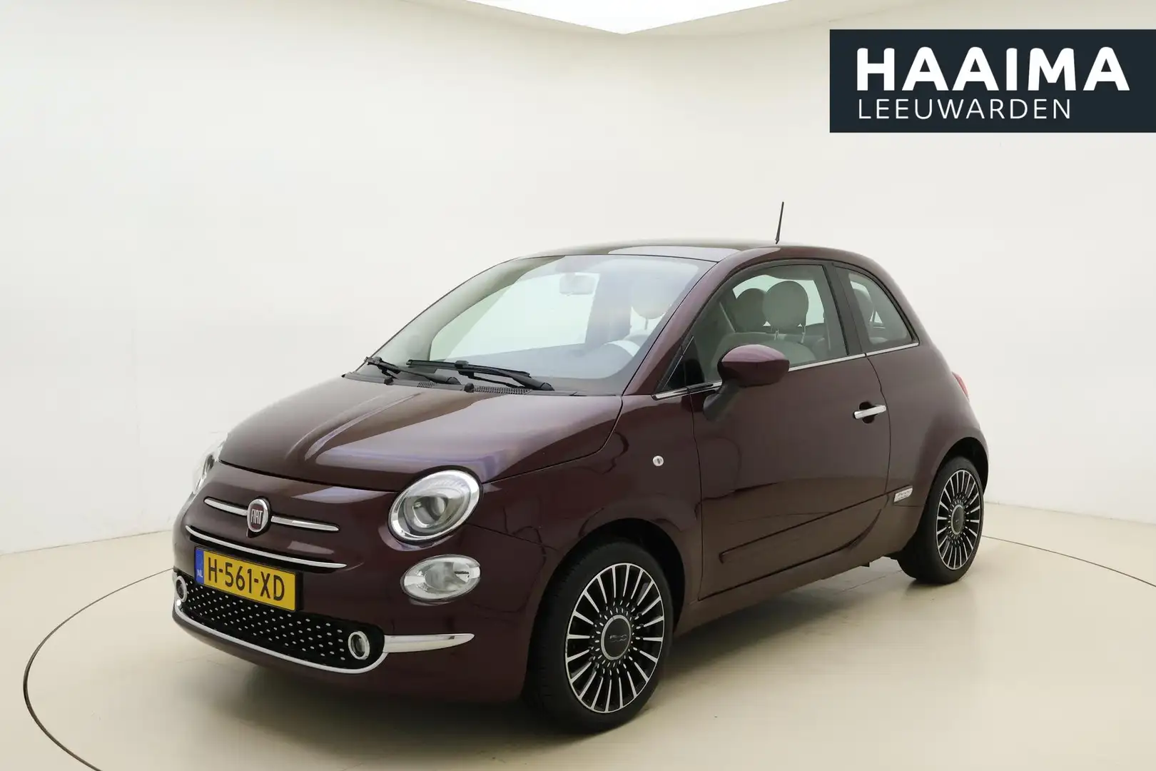 Fiat 500 1.2 Lounge | Navigatie | Panoramadak | Airco | Lic Rood - 1
