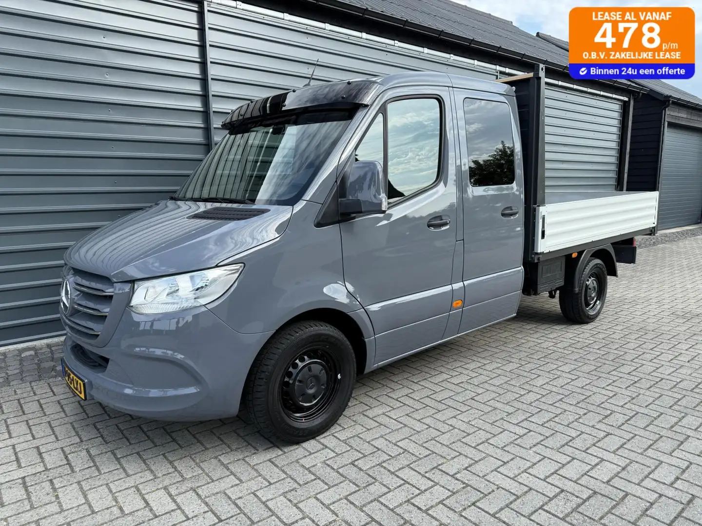 Mercedes-Benz Sprinter 317 CDI 170 PK Pick-up 7 Pers. Dubb.Cabine Grijs - 1
