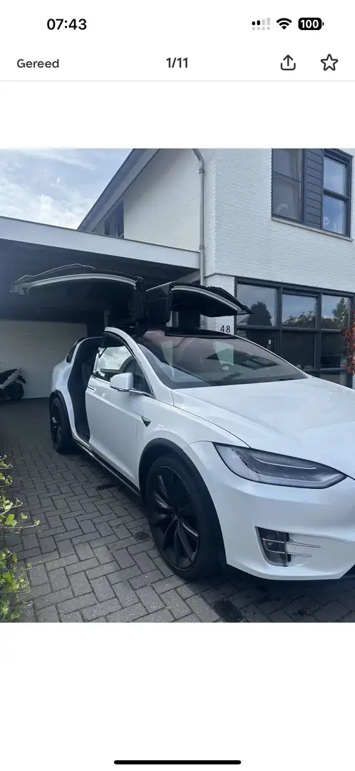 Tesla Model X 100D Performance met compleet nieuw accu pakket White - 1