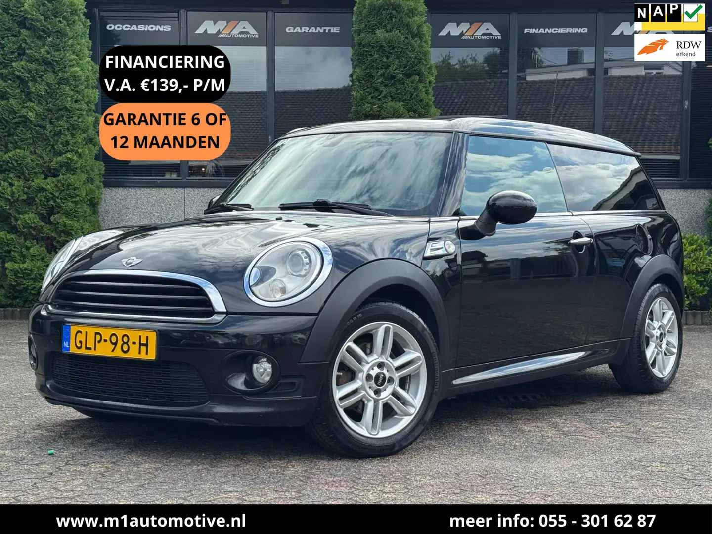 MINI Cooper Clubman 1.6 | PANO | A/C | TREKHAAK | 1EIG Zwart - 1